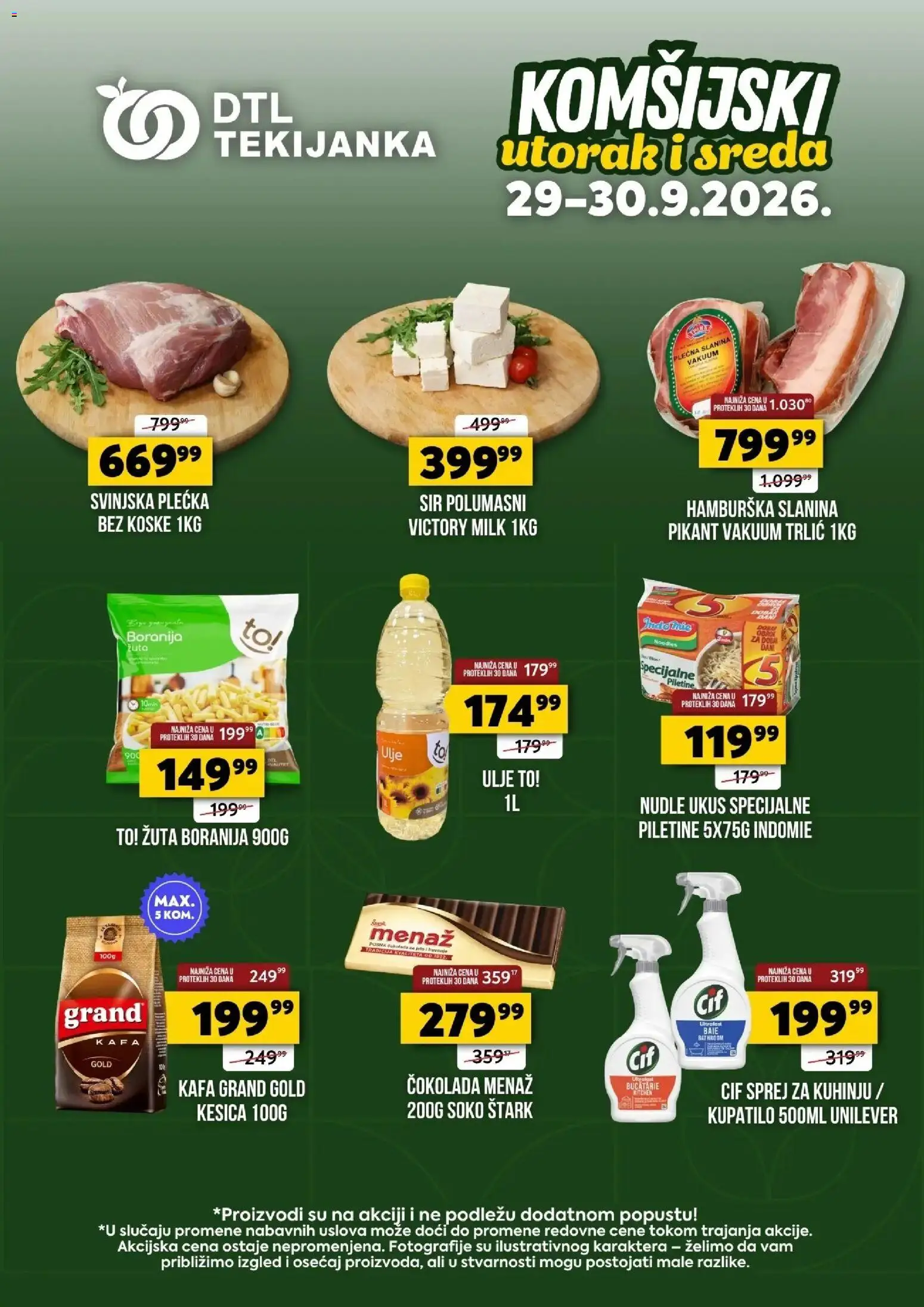 Tekijanka katalog - važi od 29.09.2026 | Strana: 1 | Proizvode: Kupatilo, Ulje, Svinjska plećka, Hamburska slanina