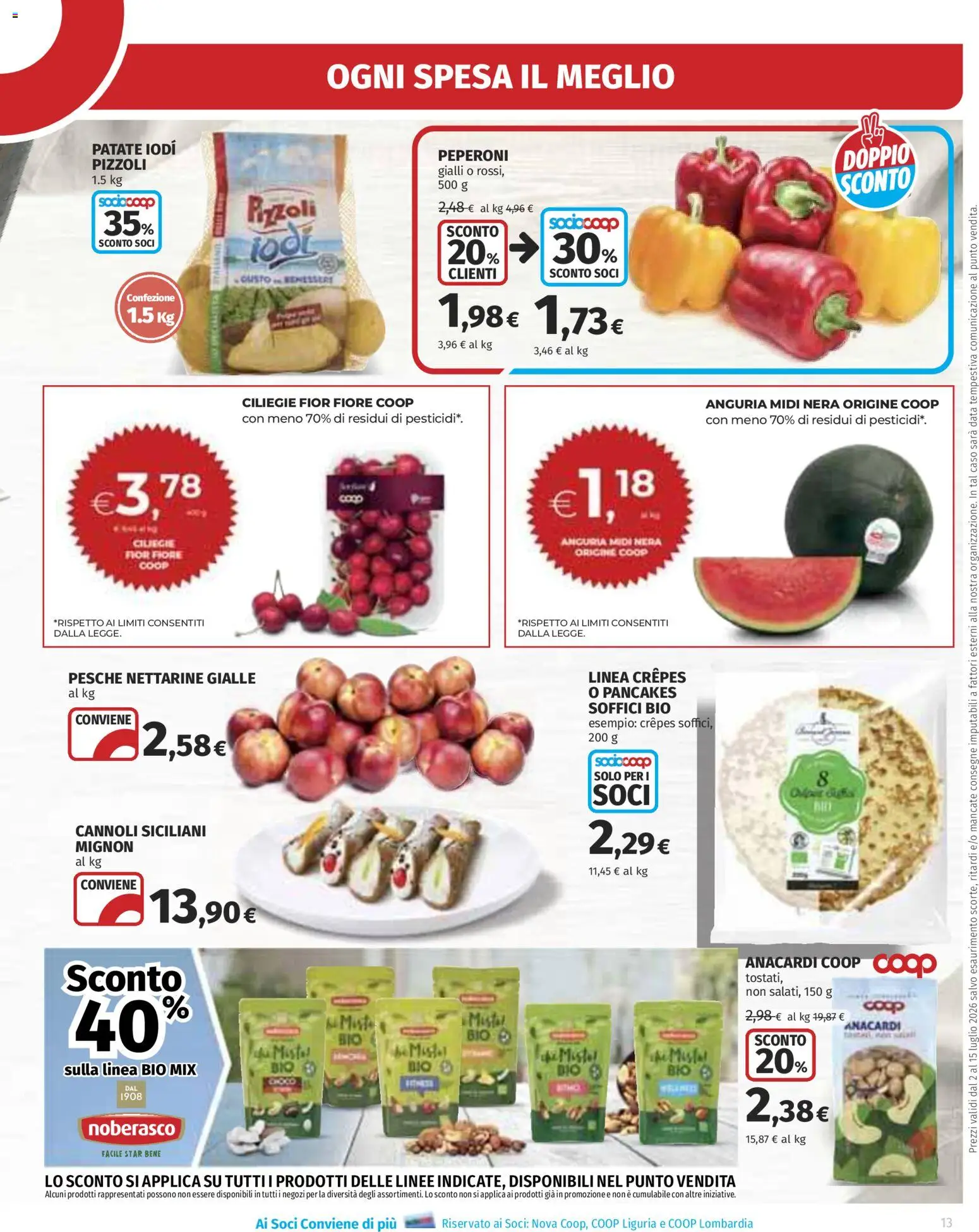 Volantino Ipercoop del 02/07/2026 | Pagina: 13 | Prodotti: Peperoni, Patate, Anguria, Data