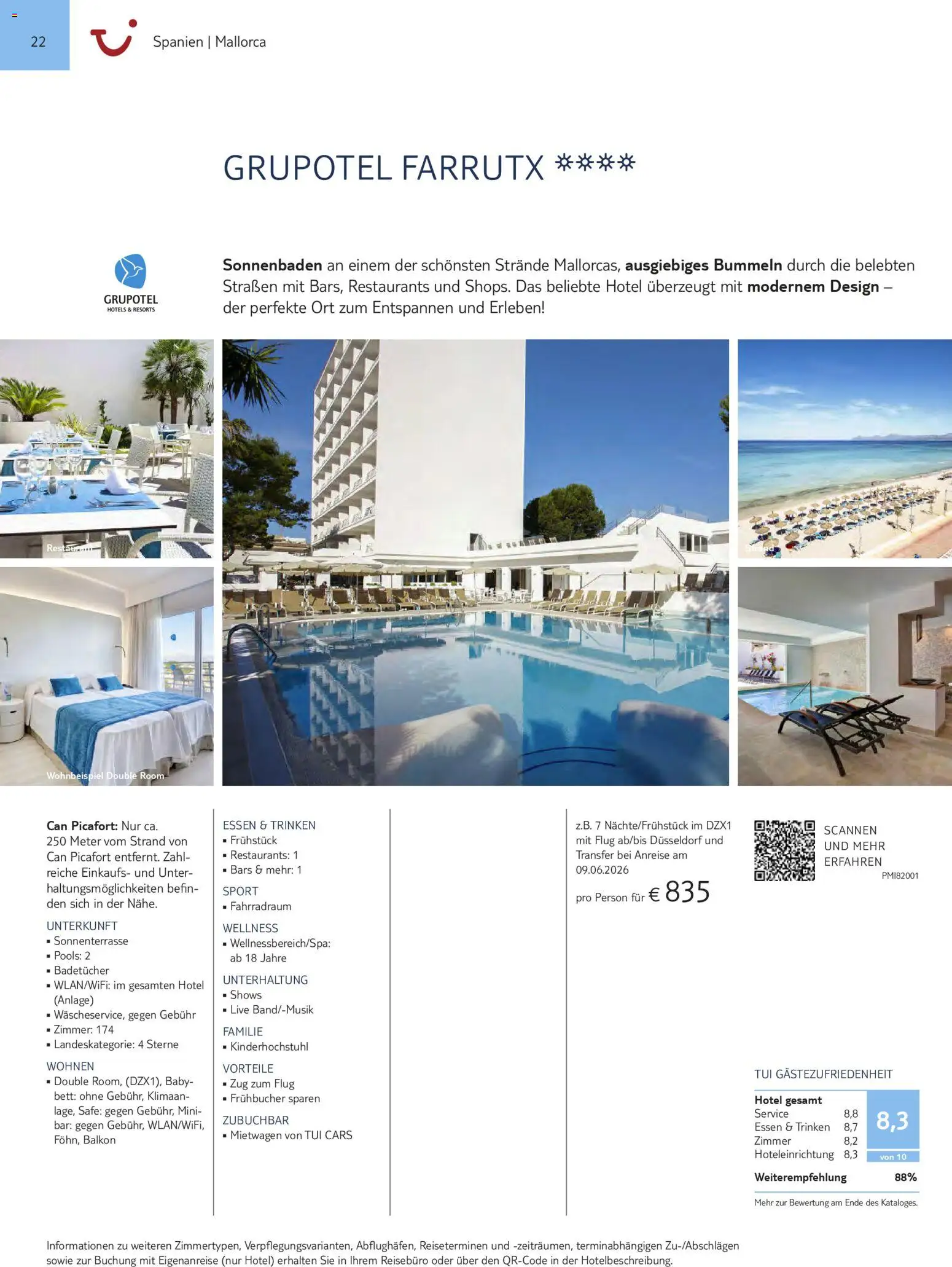TUI Prospekt Südeuropa & Nordafrika 2026/27 – gültig ab 03.03.2026 | Seite: 22 | Produkte: Bett