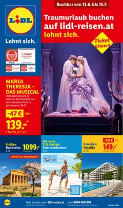 Lidl Juni/Juli Reise - Highlights ab 15.06.2026 gültig