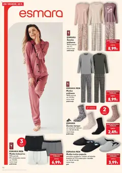 ESMARA MEN, Muške kućne papuče, gornjište, podstava i uložak od tekstila, potplat od TPR materijala i tekstila, vel. 40/41-44/45, razne boje, par - Pregled kataloga iz trgovine Kaufland, vrijedi od 23.09.2026 | Stranica: 16