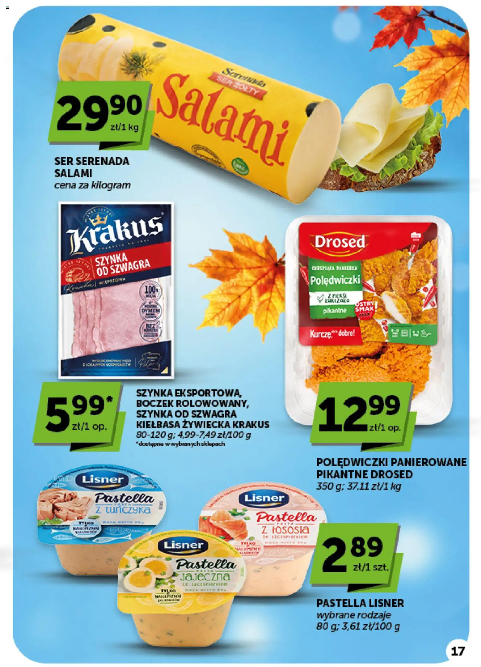 Euro Sklep gazetka - Market od 15.10.2026 | Strona: 17 | Produkty: Ser żółty, Szynka, Ser, Salami
