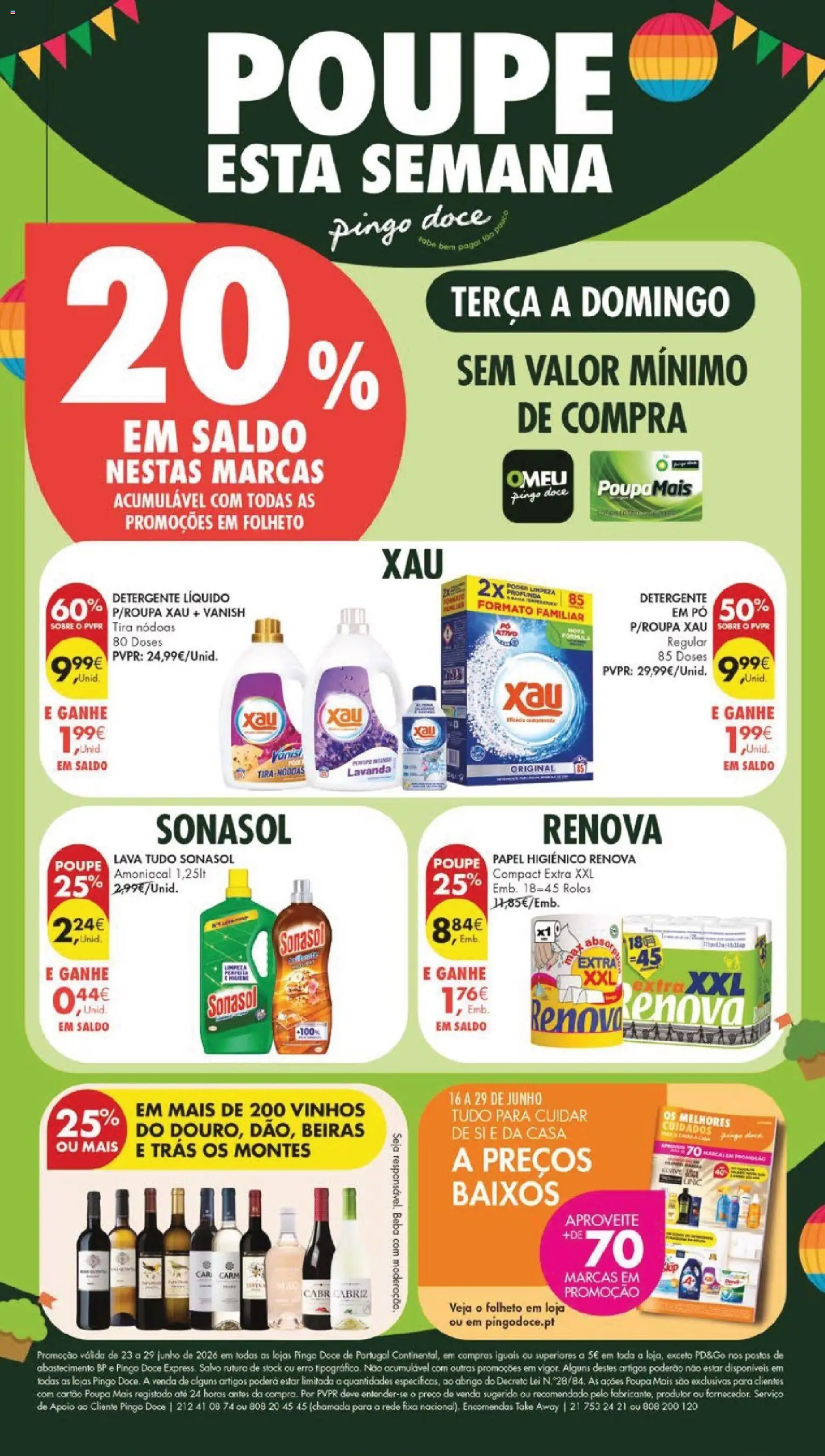 Pingo Doce folheto │ válido de 23/06/2026 | Página: 56 | Produtos: Papel higiénico, Pó, Detergente