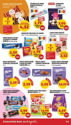 Ofertele PENNY valabile de la 22.07.2026 | Pagină: 14 | Produse: Lapte, Cacao, Biscuiți, Fructe