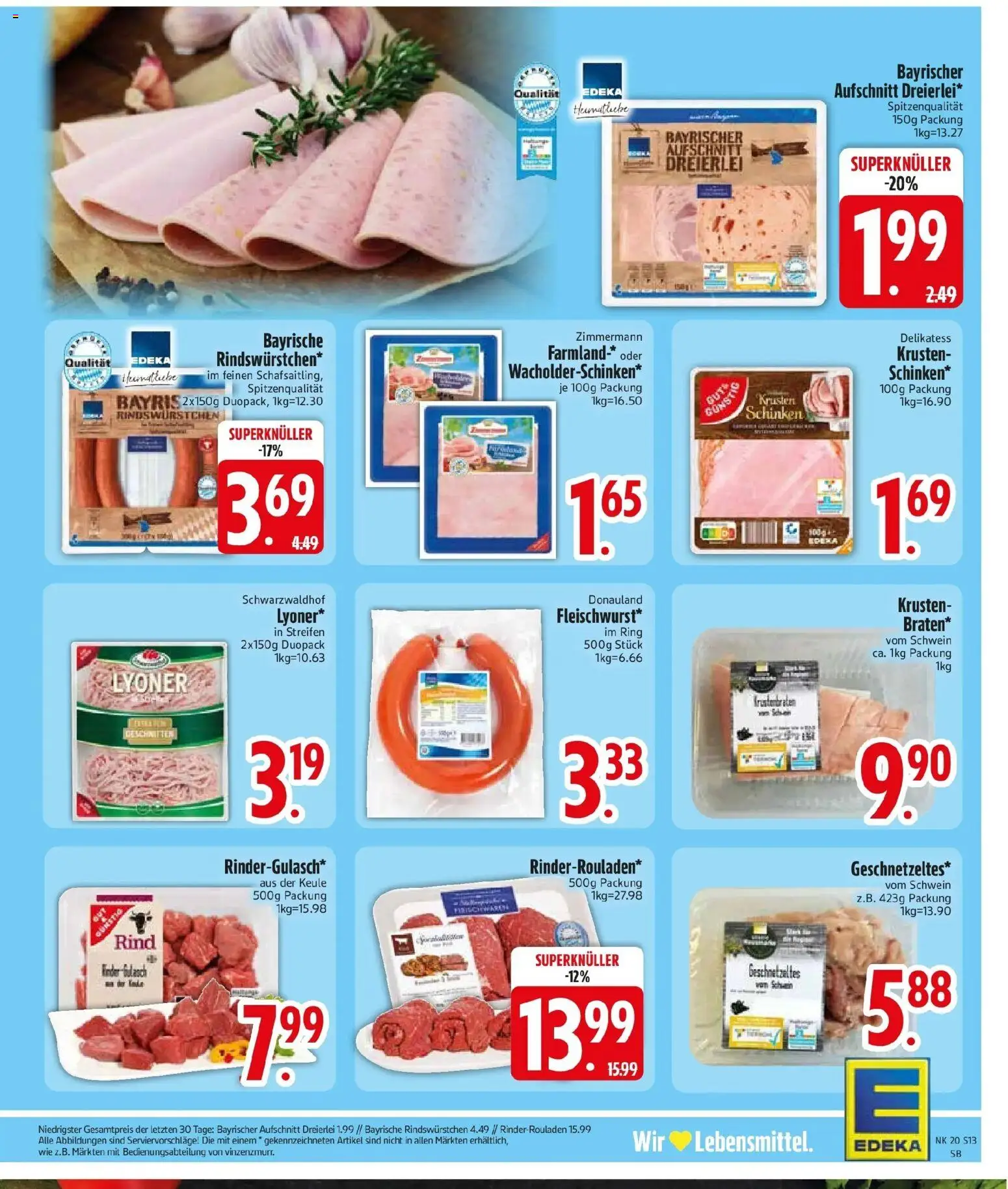 Edeka prospekt Sankt Wolfgang	 – gültig ab 10.05.2026 | Seite: 15 | Produkte: Krustenbraten, Gulasch, Schinken