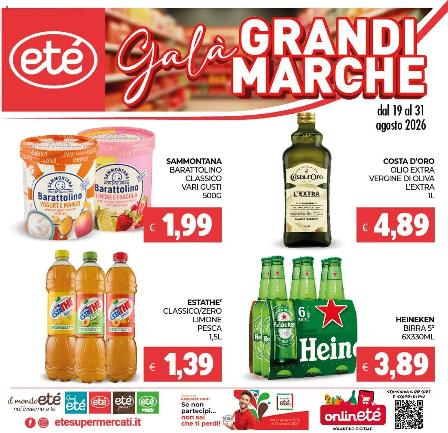 Volantino Eté del 19/08/2026 | Pagina: 1 | Prodotti: Tè, Limone, Mango, Pesca