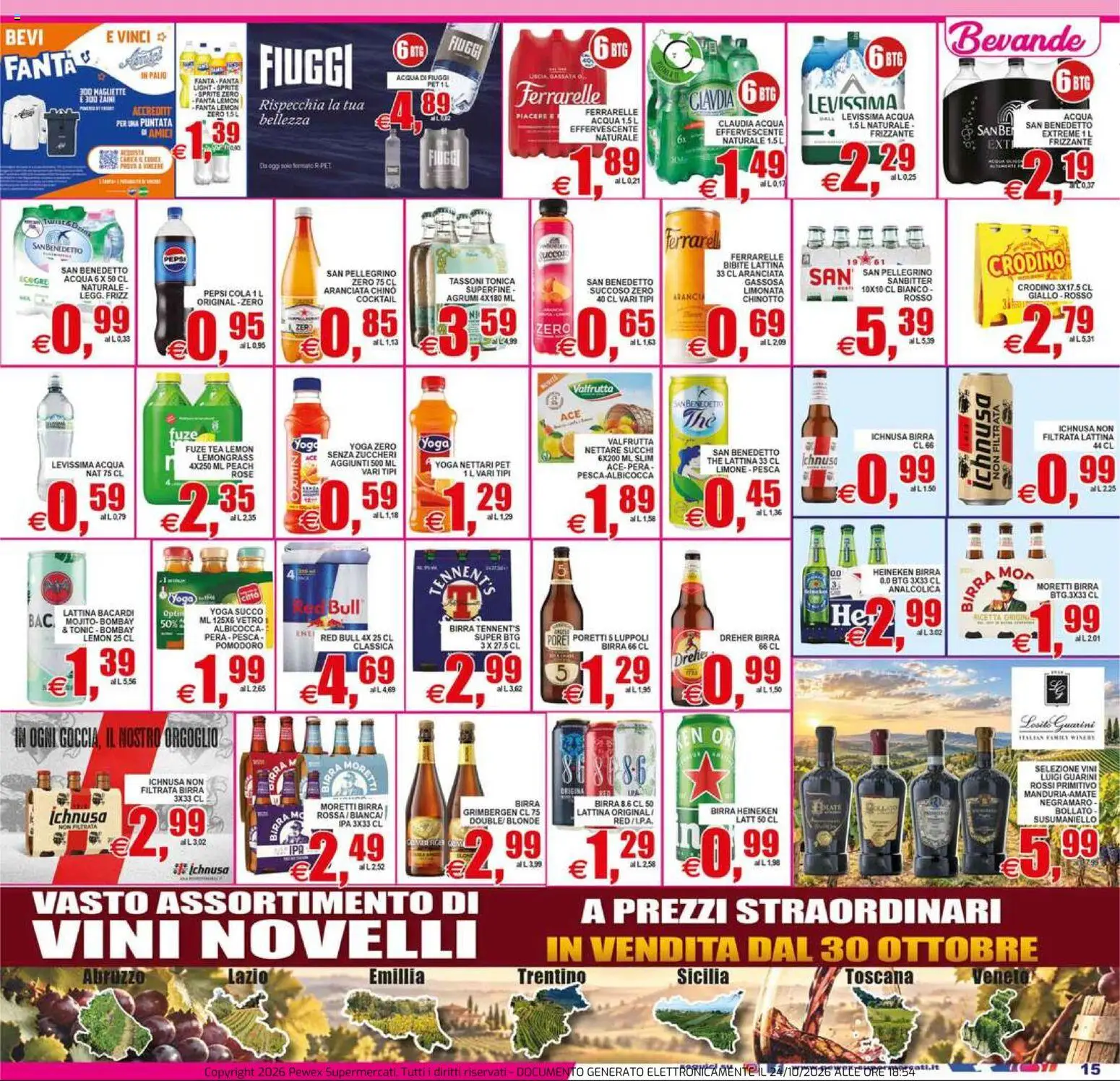 Volantino Pewex del 23/10/2026 | Pagina: 15 | Prodotti: Pera, Bibite, Fanta, Sprite