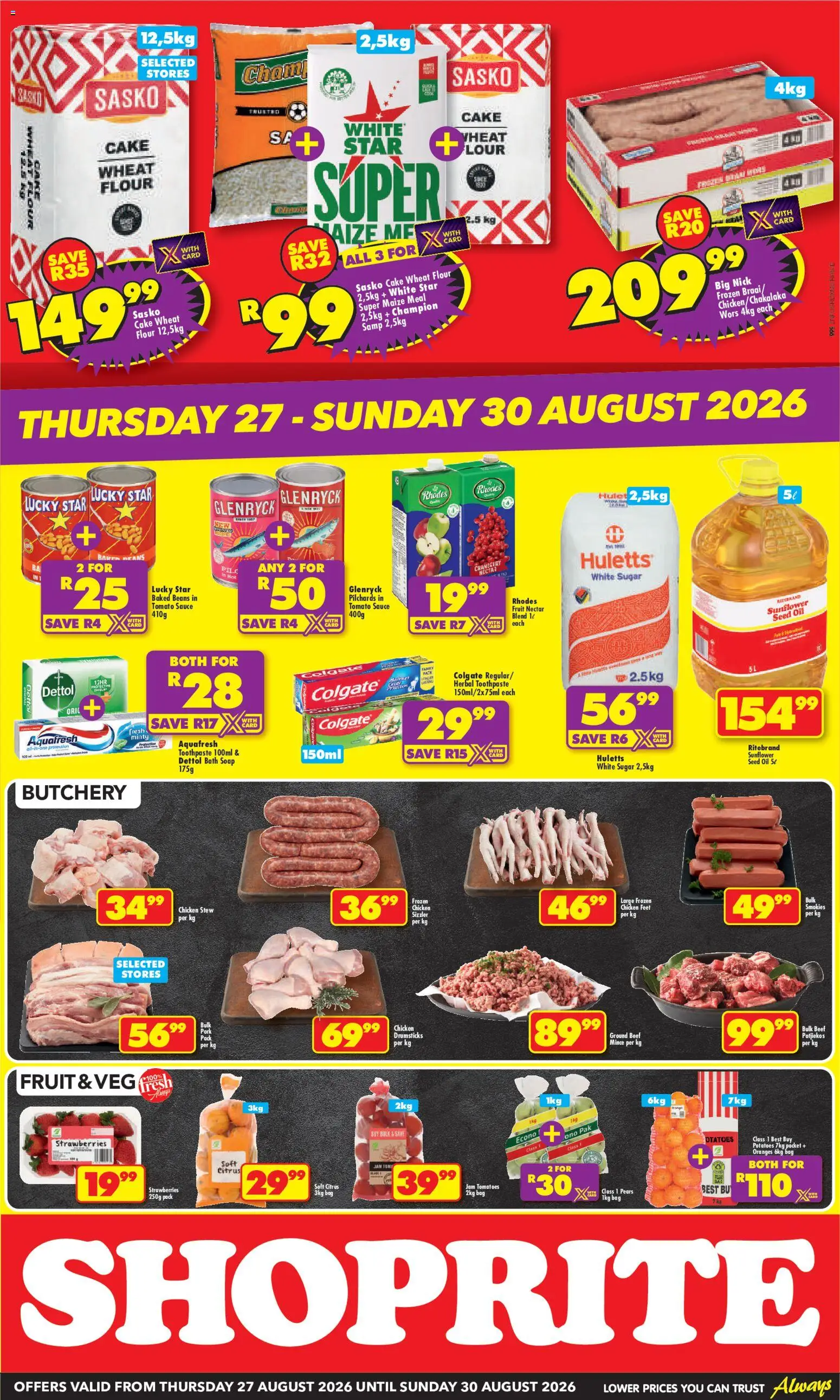 New Shoprite catalogue – valid from 27/08/2026 | Page: 2 | Products: Jam, Bag, Bath, Maize meal
