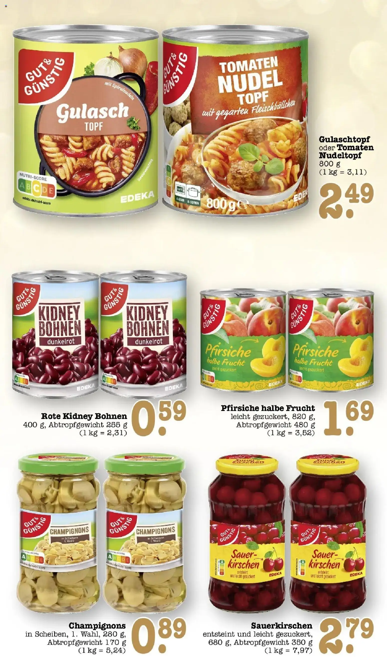Edeka Prospekt Bühlertal (ab 05.10.2026) » Angebote Online | Seite: 41 | Produkte: Tomaten, Kirschen, Champignons, Gulasch