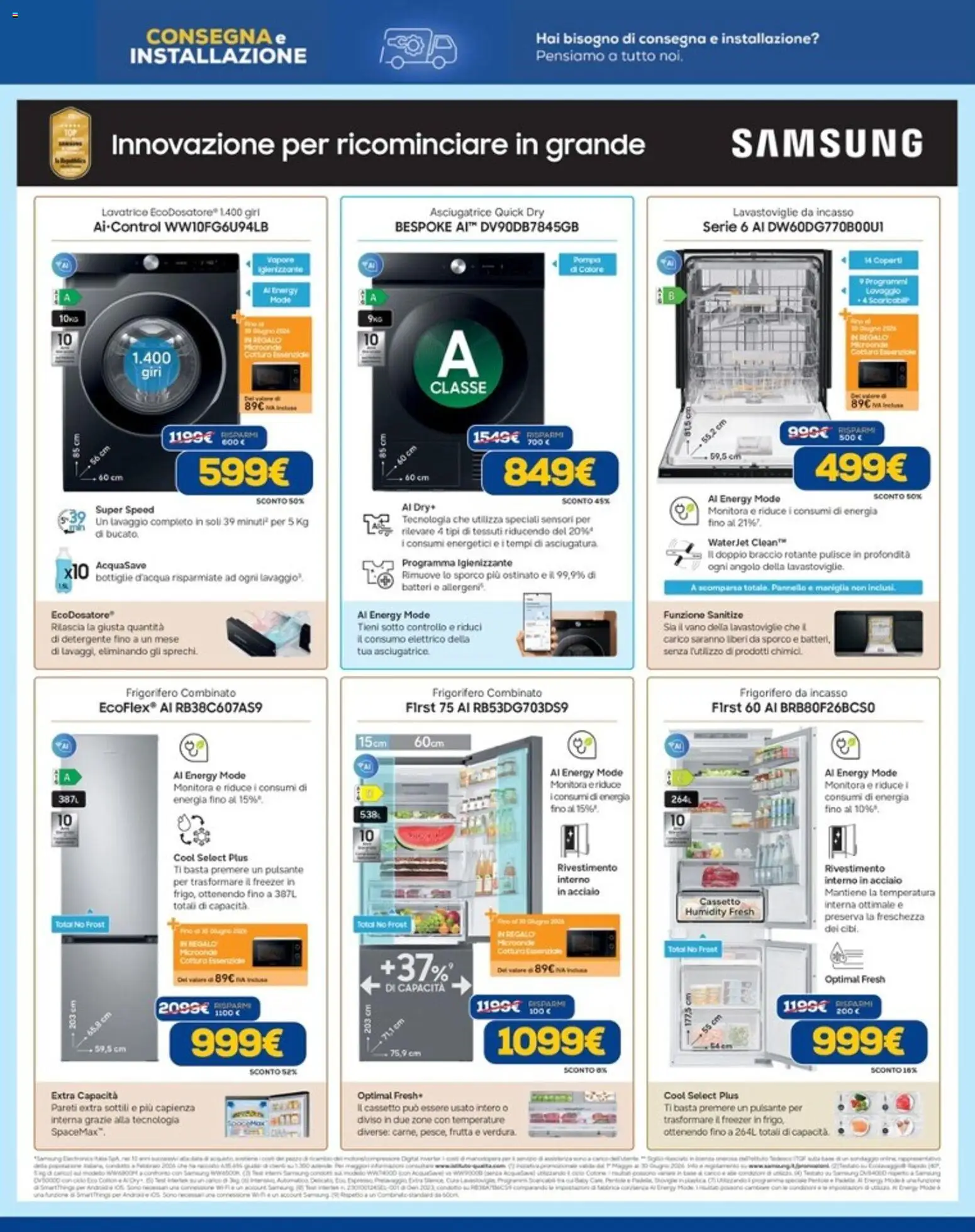 Volantino Euronics del 21.05.2026 | Pagina: 15 | Prodotti: Microonde, Detergente, Freezer, Asciugatrice