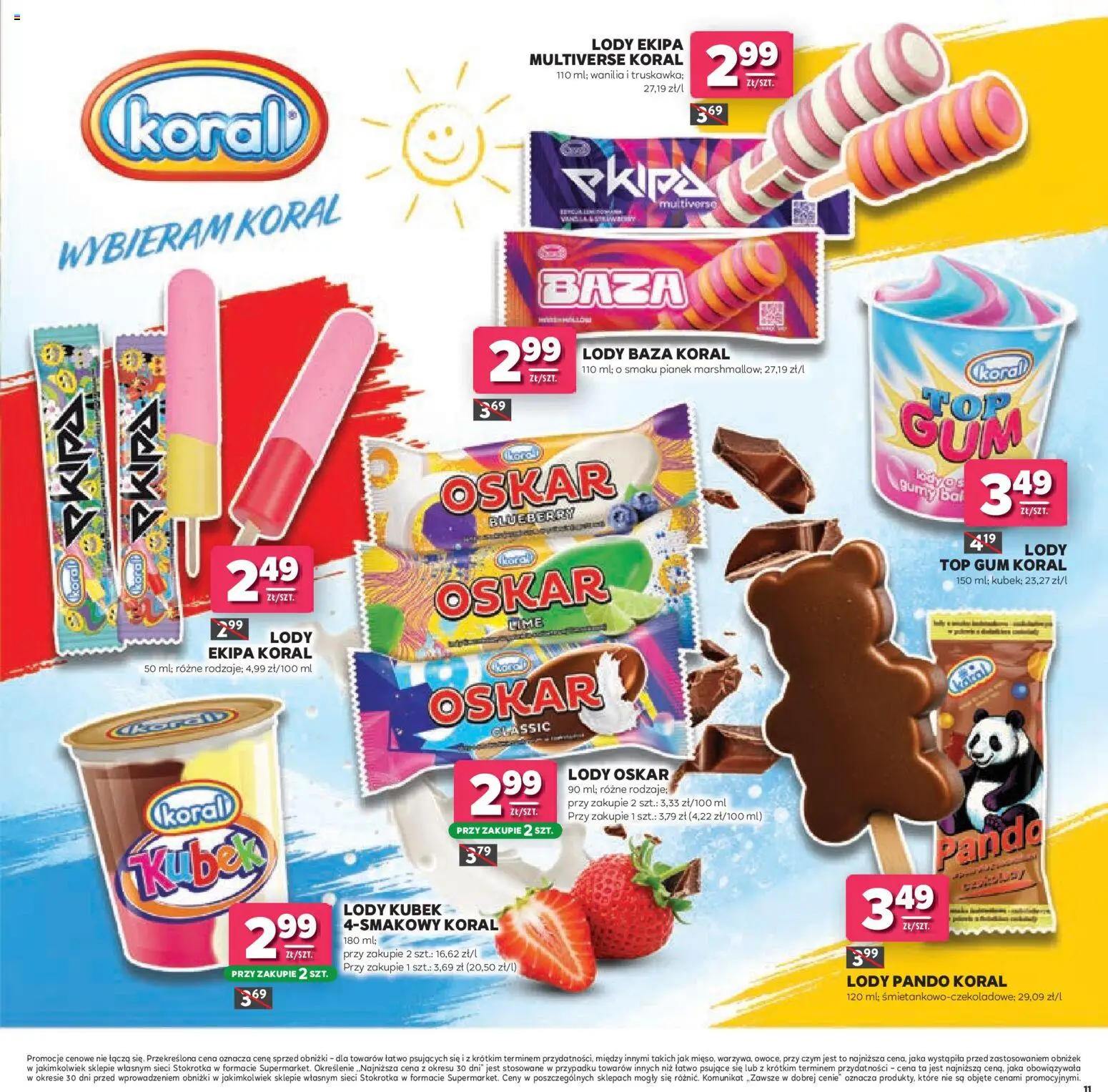 Stokrotka gazetka - Łap Okazje od 02.07.2026 | Strona: 11 | Produkty: Top, Stokrotka, Gumy, Lody