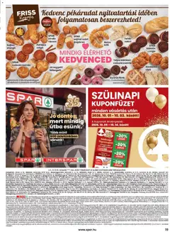Spar akciós újság - amely érvényes a következő dátumtól: 2026.09.24. | Oldal: 19
