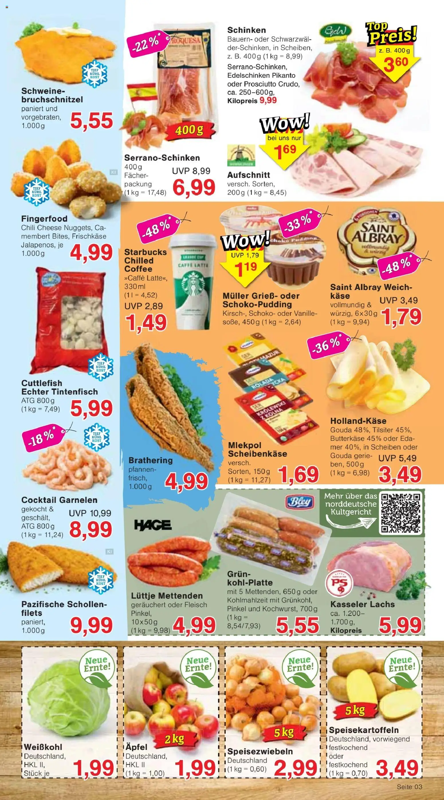 Jawoll Prospekt – gültig ab 02.11.2026 | Seite: 3 | Produkte: Pudding, Lachs, Chili, Fleisch