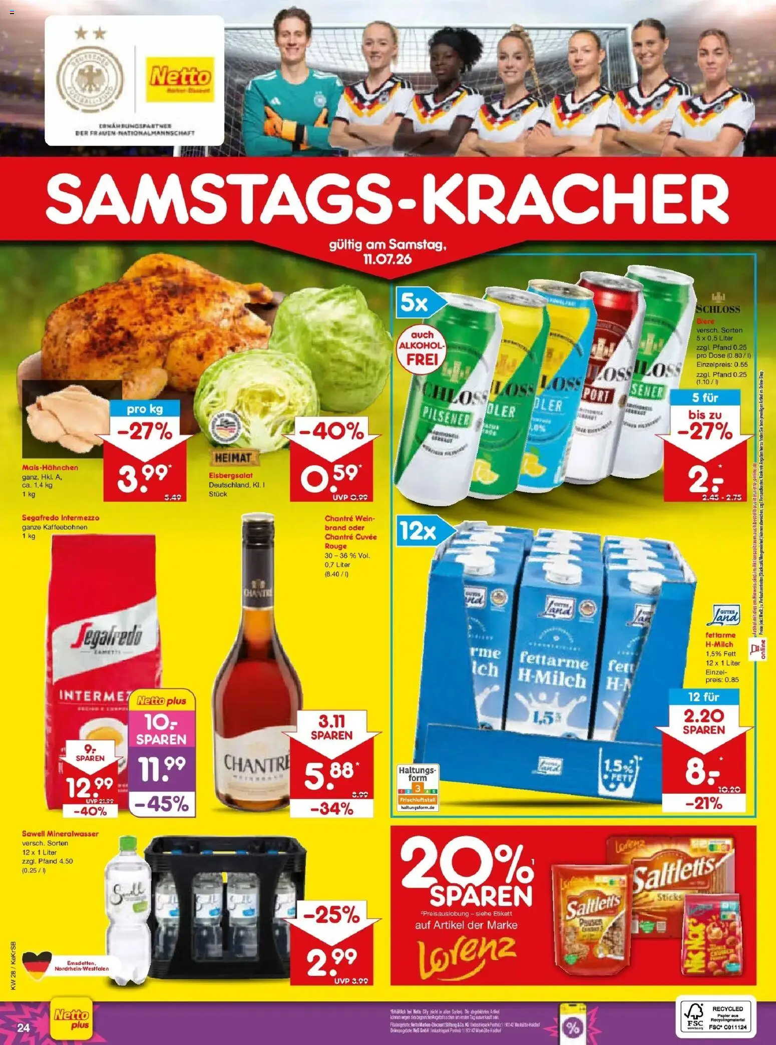 Netto Marken-Discount - Netto: Wochenangebote – gültig ab 05.07.2026 | Seite: 40 | Produkte: Rouge, Mineralwasser, Wein, Segafredo