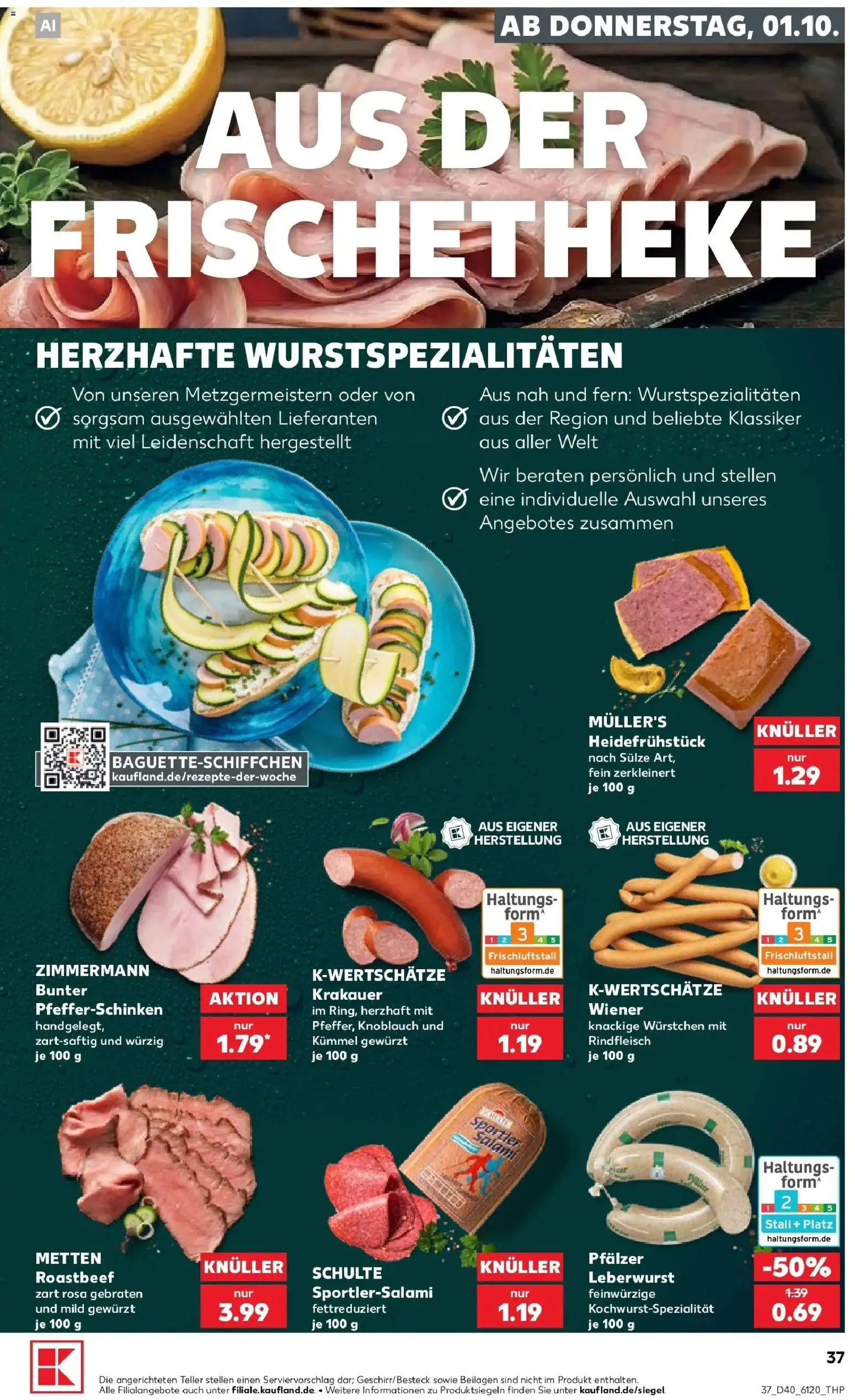 Prospekt Kaufland ab 28.09.2026 » Angebote Online zum Blättern | Seite: 47 | Produkte: Beilagen, Roastbeef, Salami, Rindfleisch