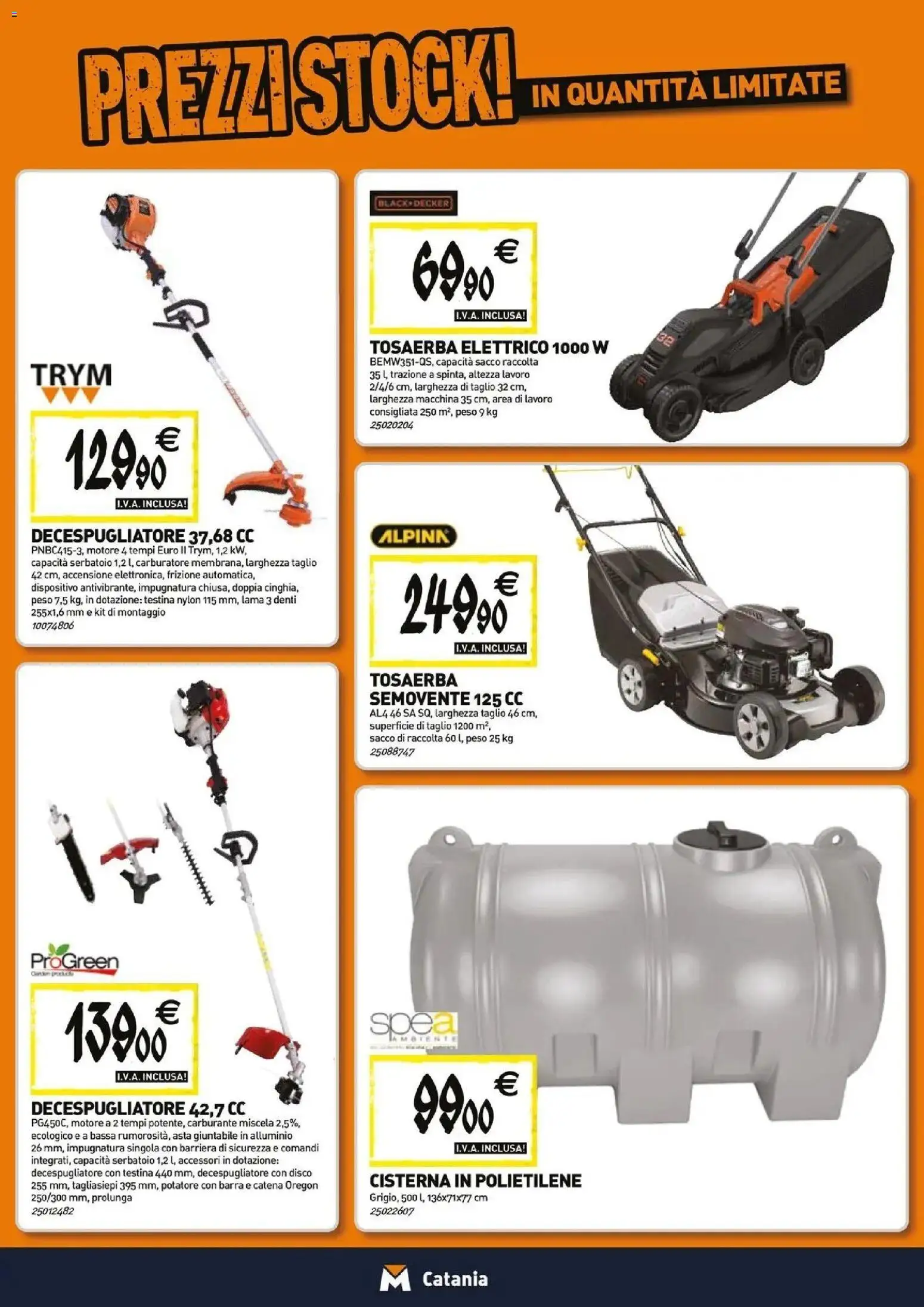 Volantino TECNOMAT del 23.04.2026 | Pagina: 19 | Prodotti: Tagliasiepi, Decespugliatore, Disco, Alluminio