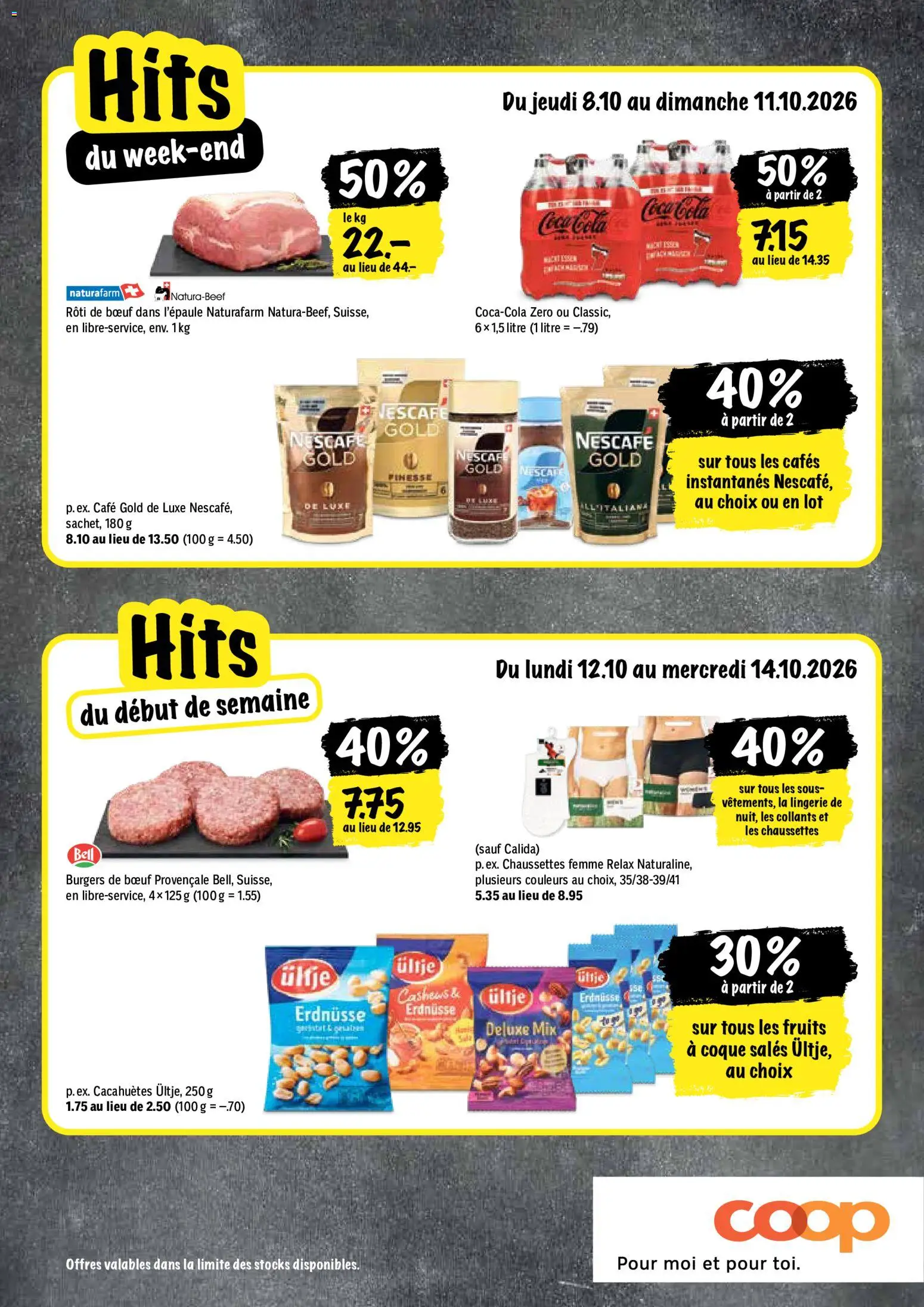 Coop aktionen FR – gültig ab 08.10.2026 | Seite: 20 | Produkte: Erdnüsse, Coca Cola