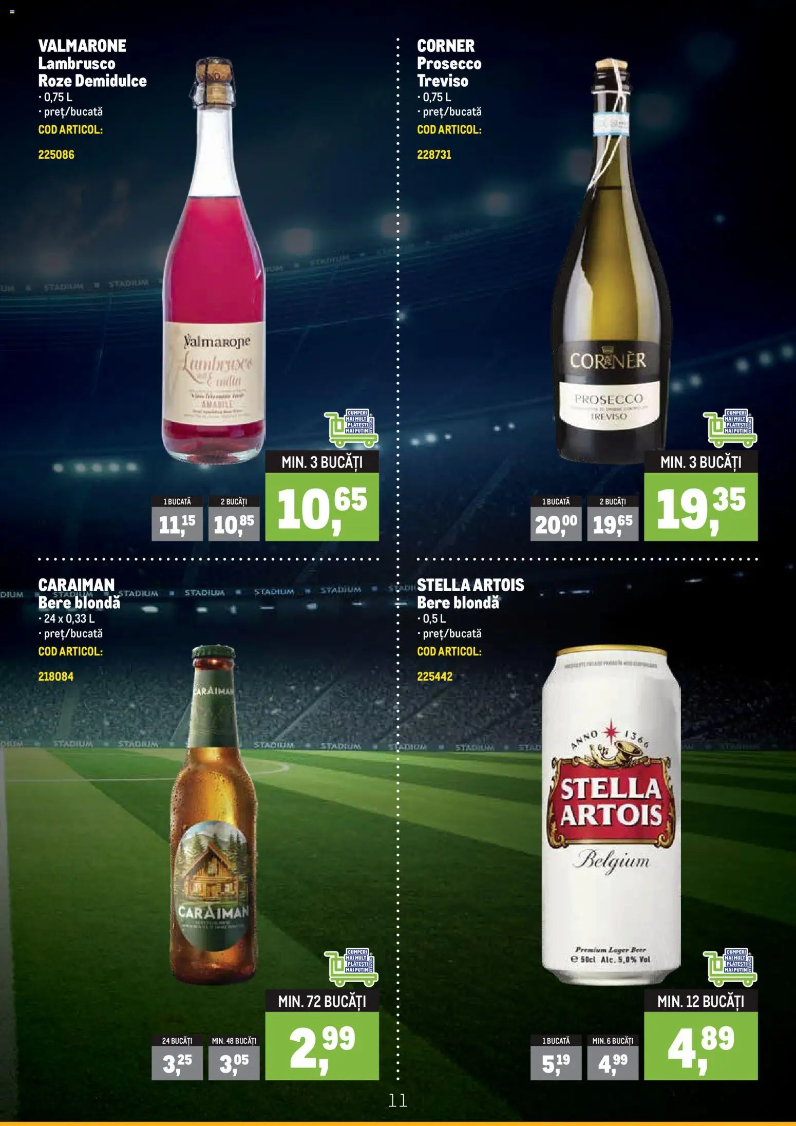 Noul catalog Metro – valabil de la 08.06.2026 | Pagină: 11 | Produse: Prosecco, Bere
