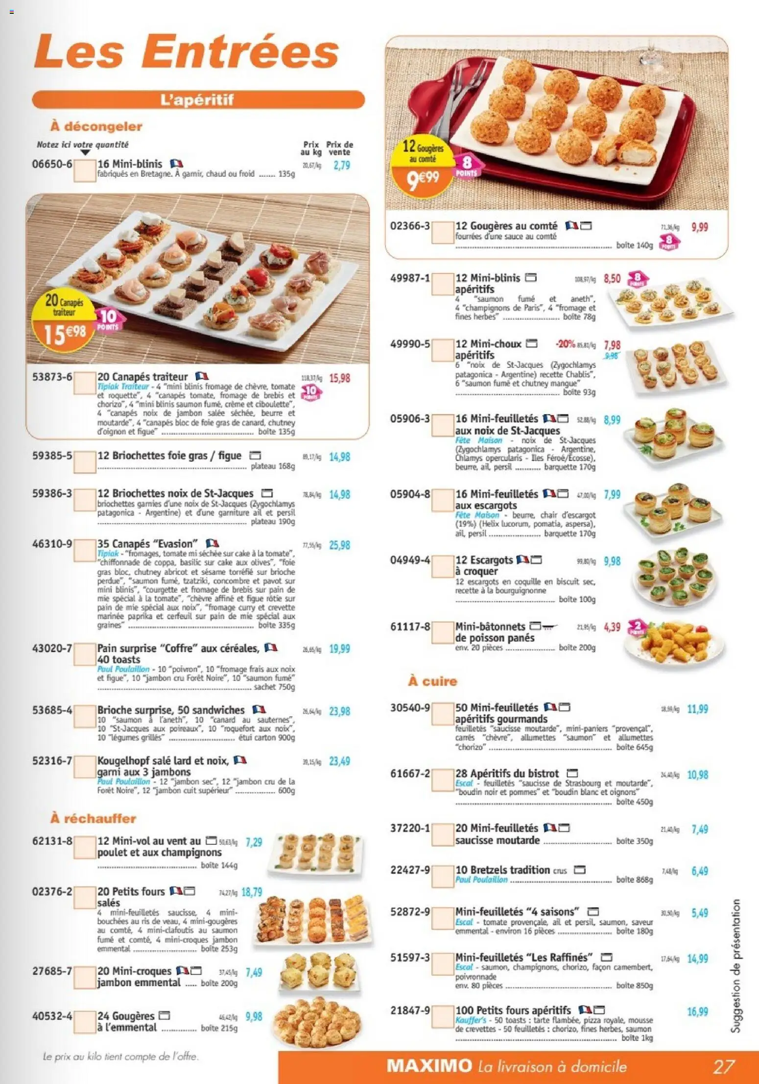{H1} | Page: 27 | Produits: Étui, Persil, Ail, Fromage