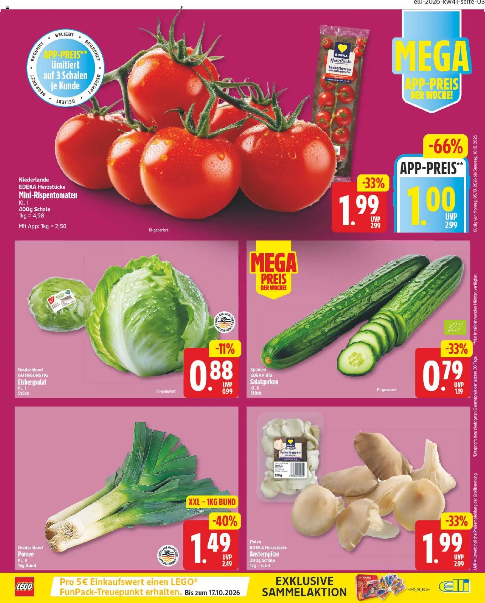 Elli Markt Prospekt Gütersloh – gültig ab 05.10.2026 | Seite: 7 | Produkte: Eisbergsalat