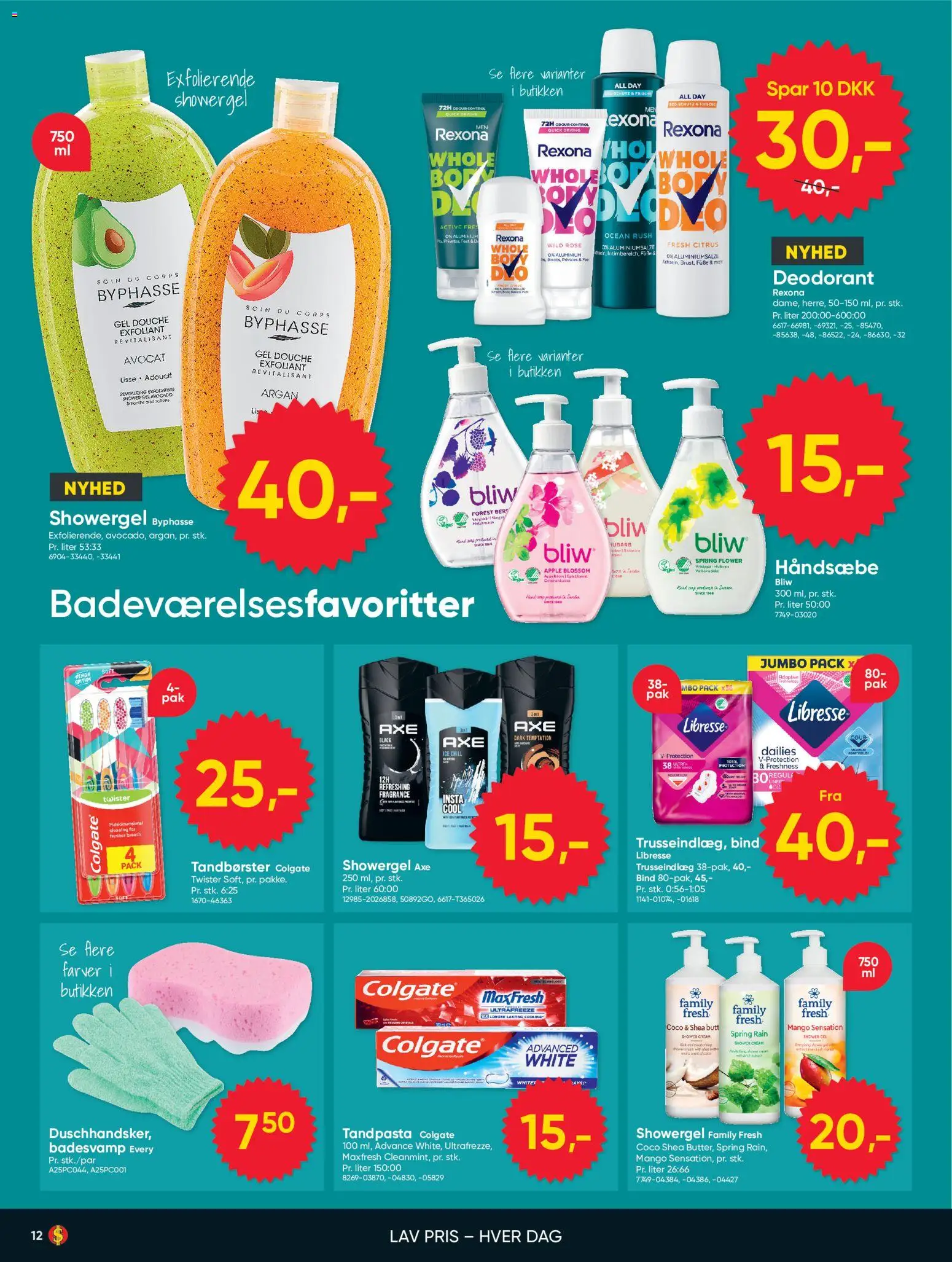 Bigdollar tilbudsavis – gyldig fra 25/09/2026 | Side: 12 | Produkter: Mango, Deodorant, Tandpasta, Avocado