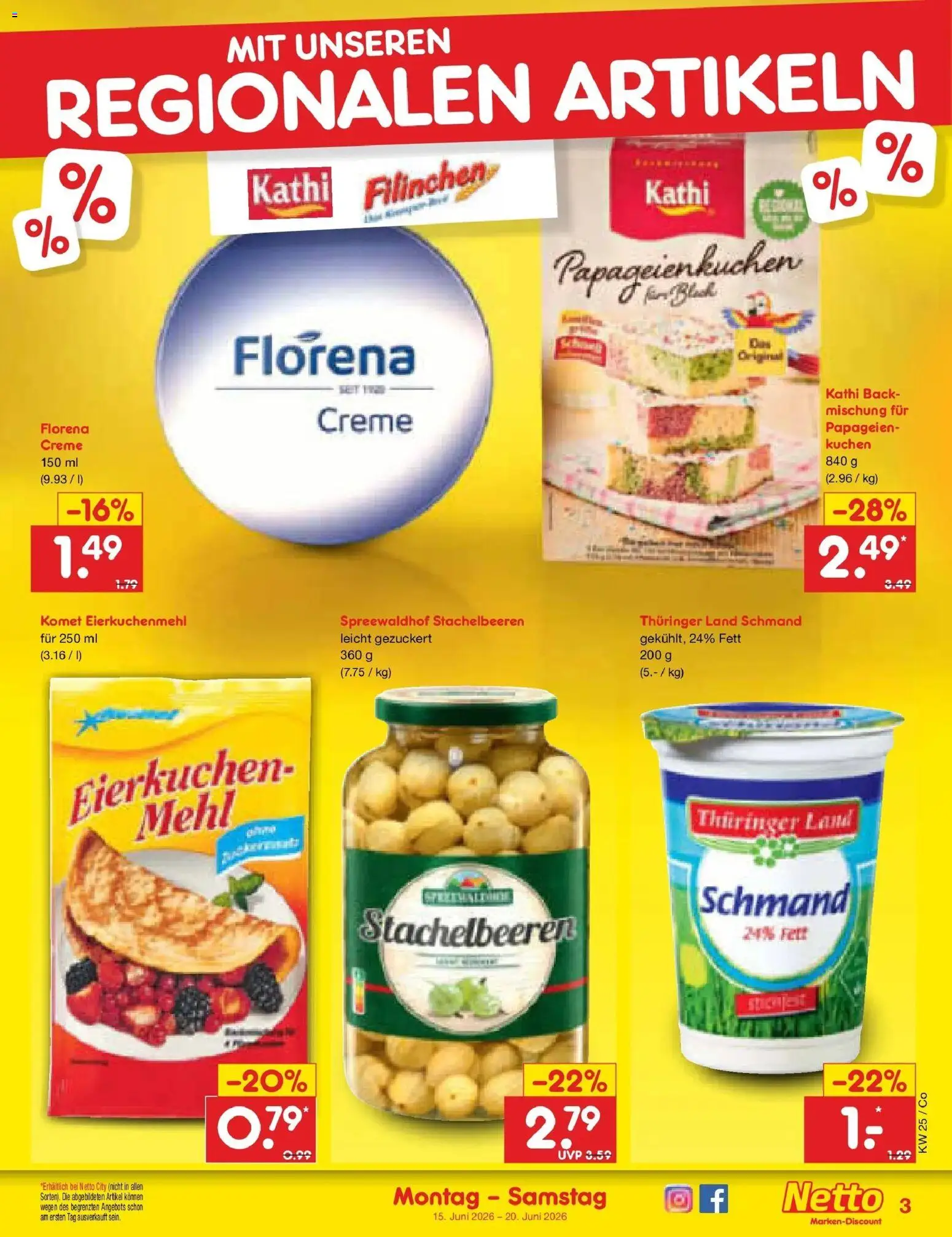 Netto Marken-Discount Prospekt Bitterfeld-Wolfen – gültig ab 14.06.2026 | Seite: 59 | Produkte: Mehl, Creme, Kuchen