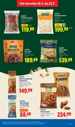 Lidl katalog - pregled Lidl kataloga - važi od 16.07.2026 | Strana: 55 | Proizvode: Orasi, Pistaći