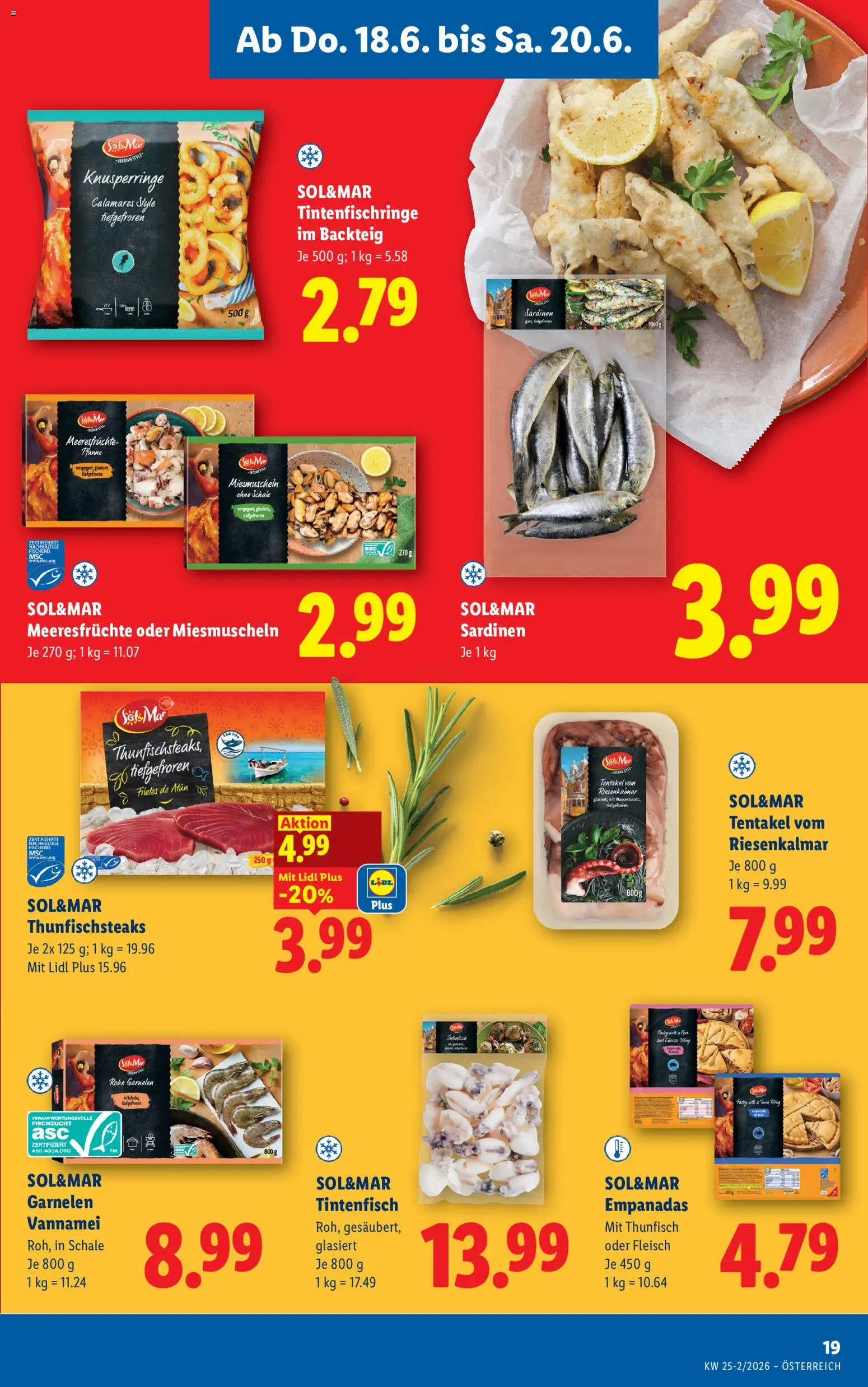 Lidl Flugblatt gültig ab 18.06.2026 | Seite: 23 | Produkte: Meeresfrüchte