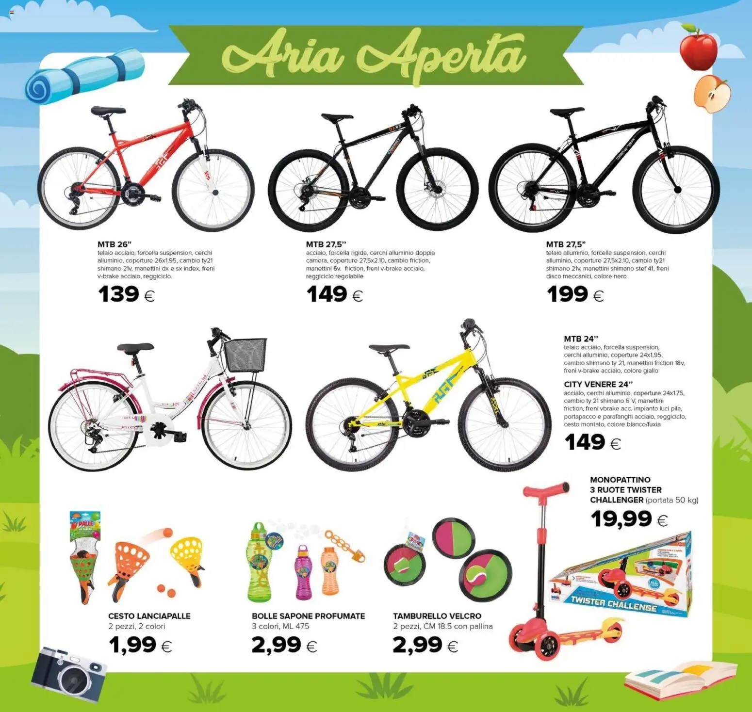 Volantino Oasi del 07.05.2026 | Pagina: 31 | Prodotti: Monopattino, Sapone, Disco, Alluminio