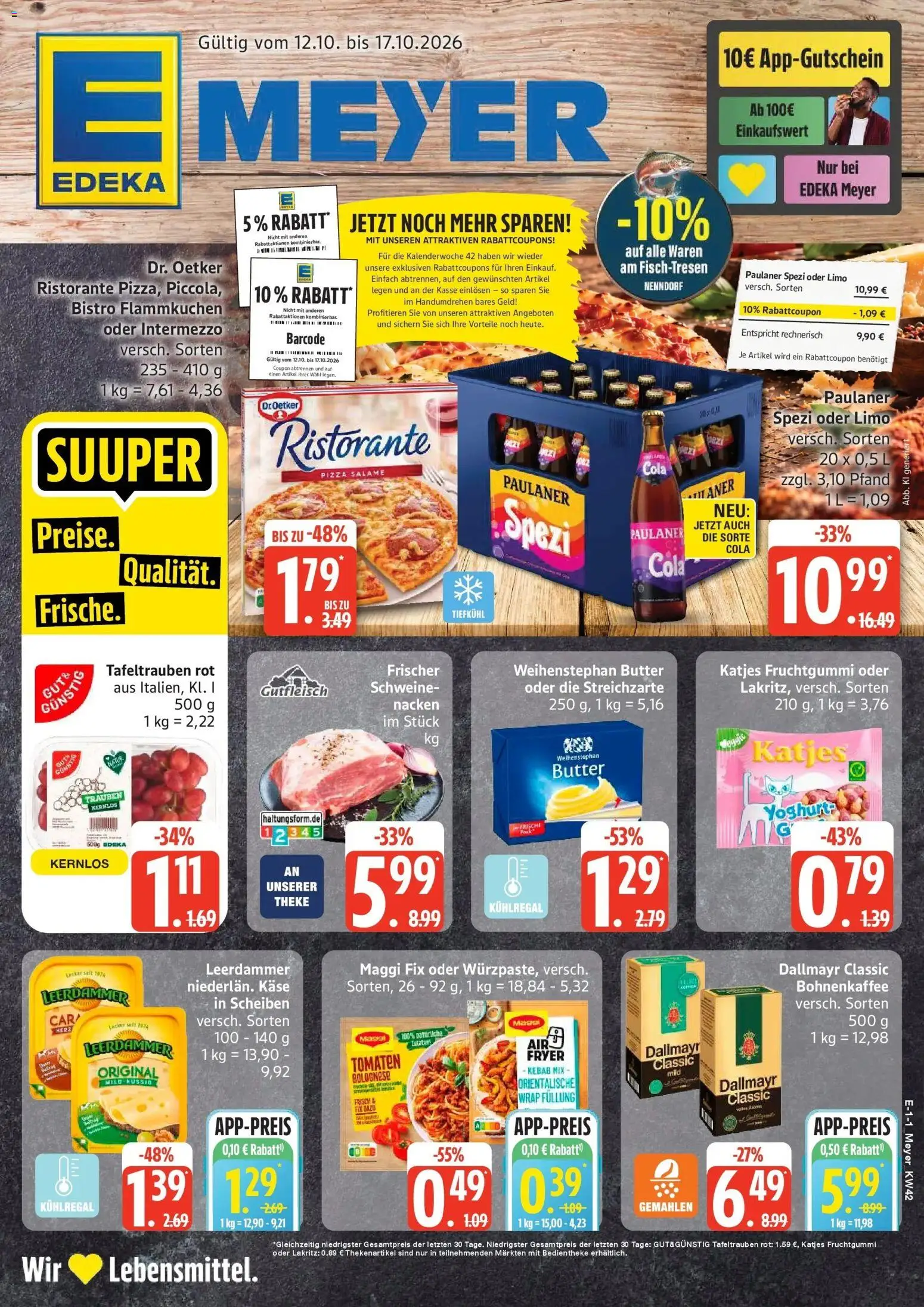 Edeka Prospekt Seevetal (ab 12.10.2026) » Angebote Online | Seite: 1 | Produkte: Maggi, Butter, Trauben, Paulaner