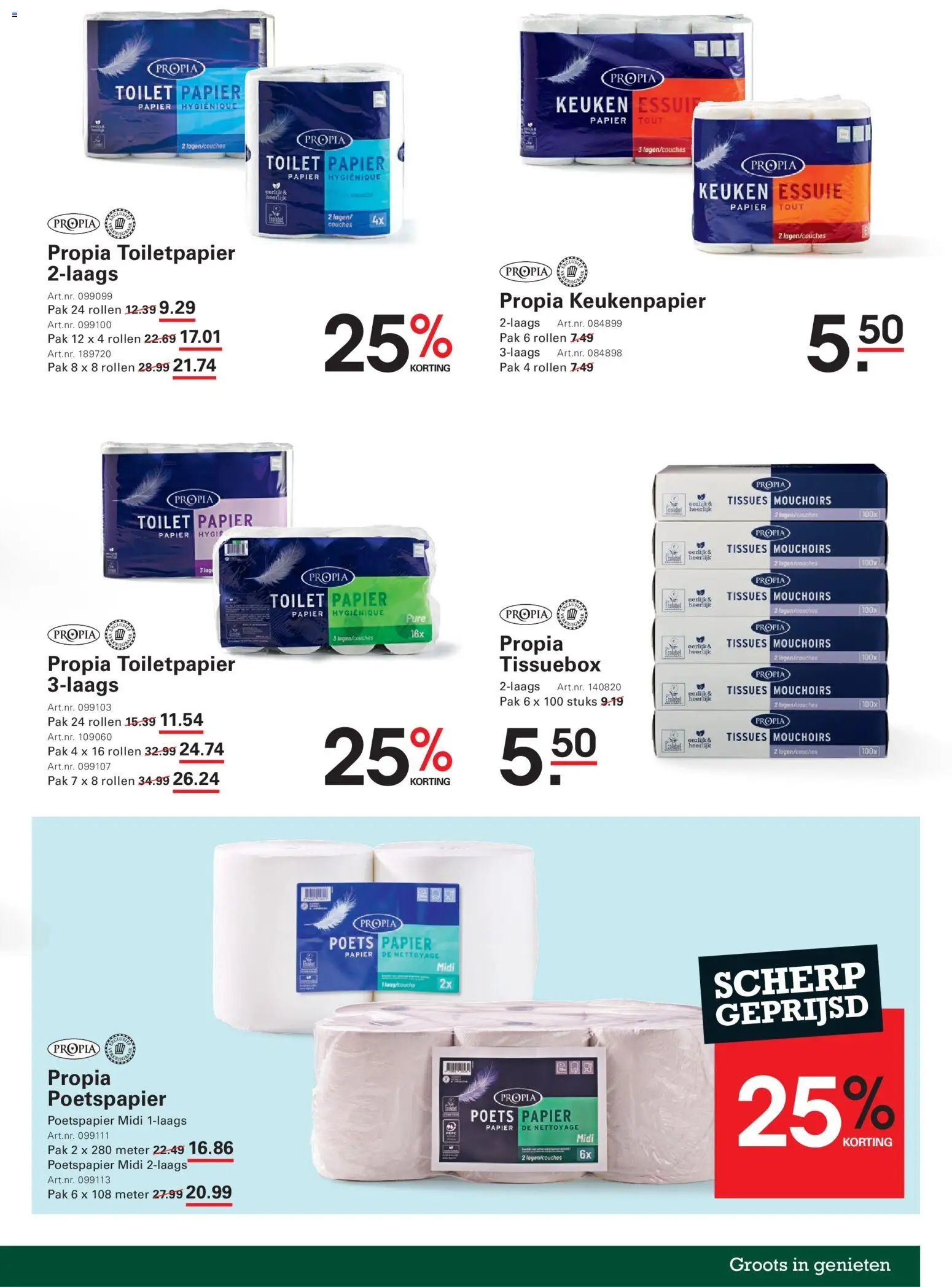 {H1} | Pagina: 79 | Producten: Tissuebox, Papier, Toilet, Tissues