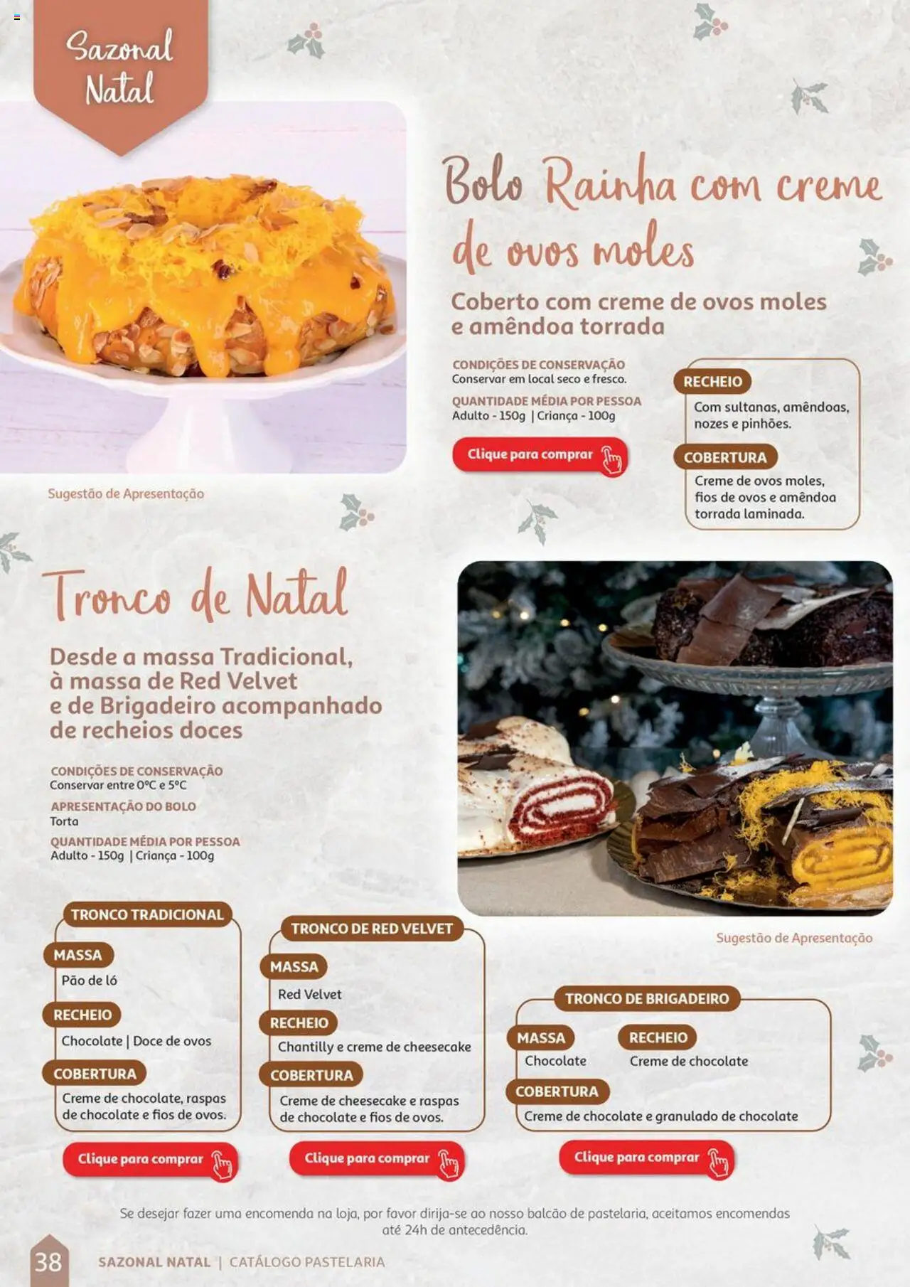 Auchan Catálogo de Pastelaria │ válido de 08/04/2024 | Página: 38 | Produtos: Chocolate, Massa, Nozes, Creme