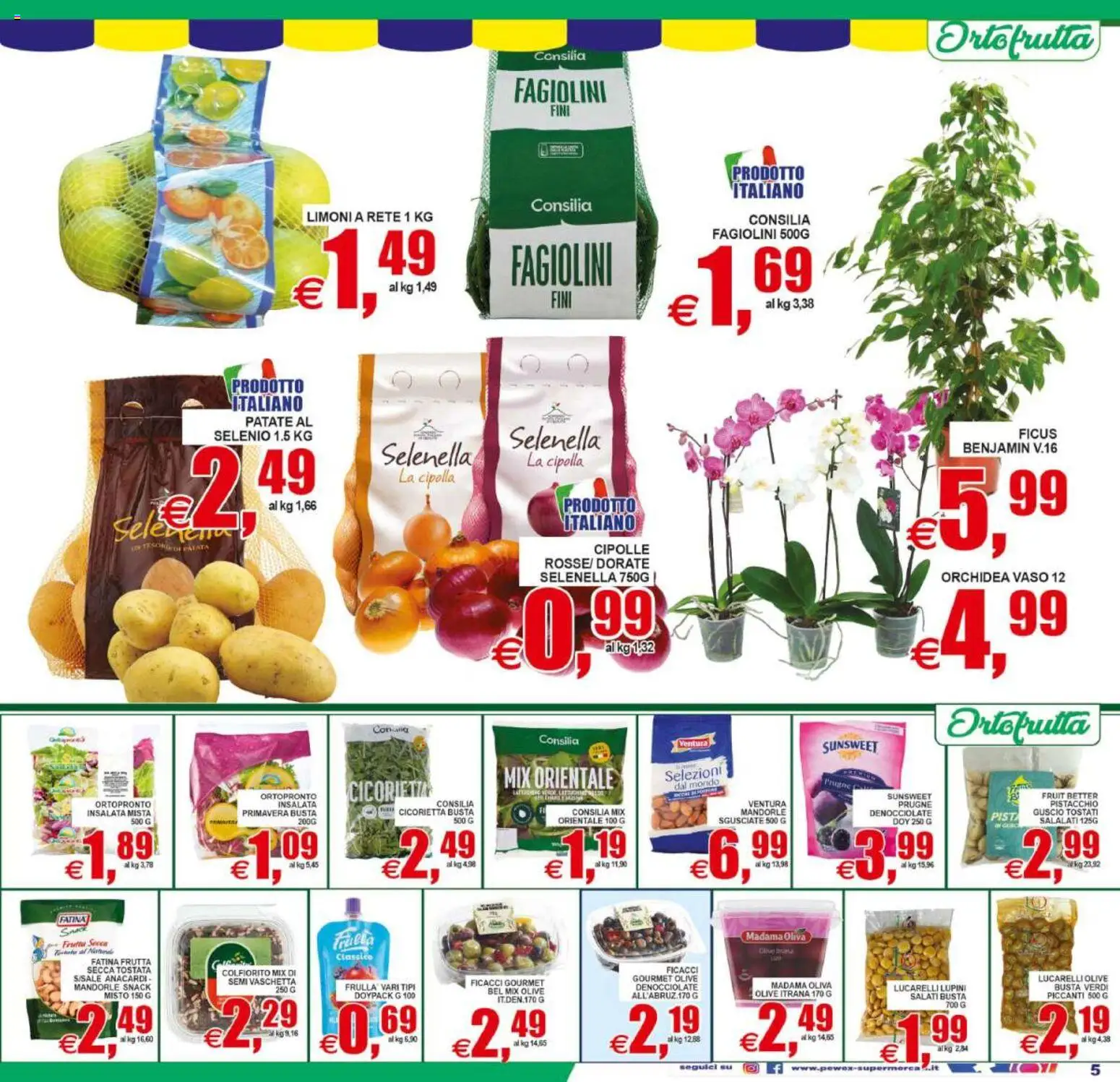 Volantino Pewex del 11/09/2026 | Pagina: 5 | Prodotti: Lupini, Insalata, Cipolla, Limoni