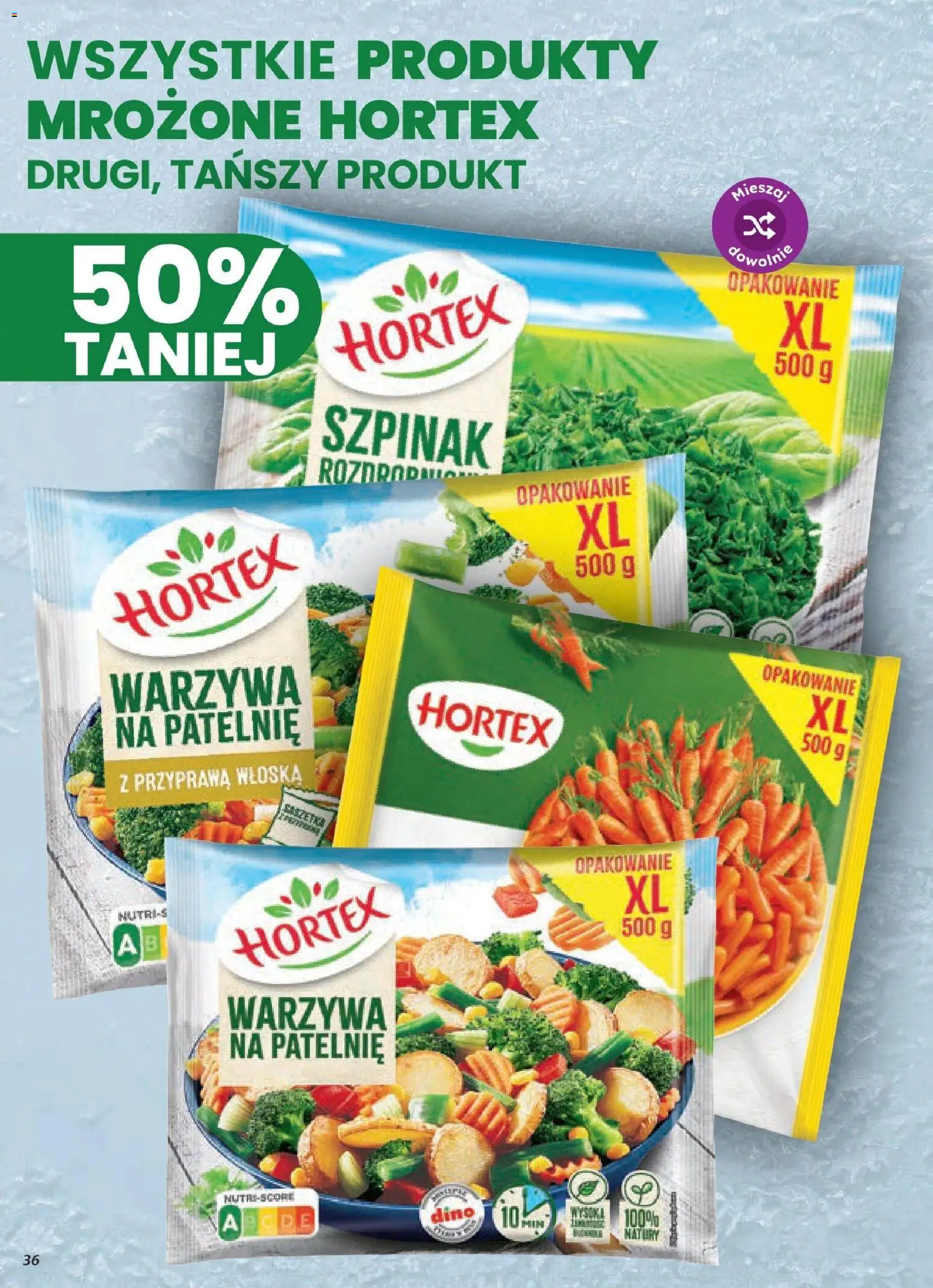 Dino gazetka od 21.10.2026 | Strona: 36 | Produkty: Warzywa na patelnie, Szpinak, Patelnie, Warzywa