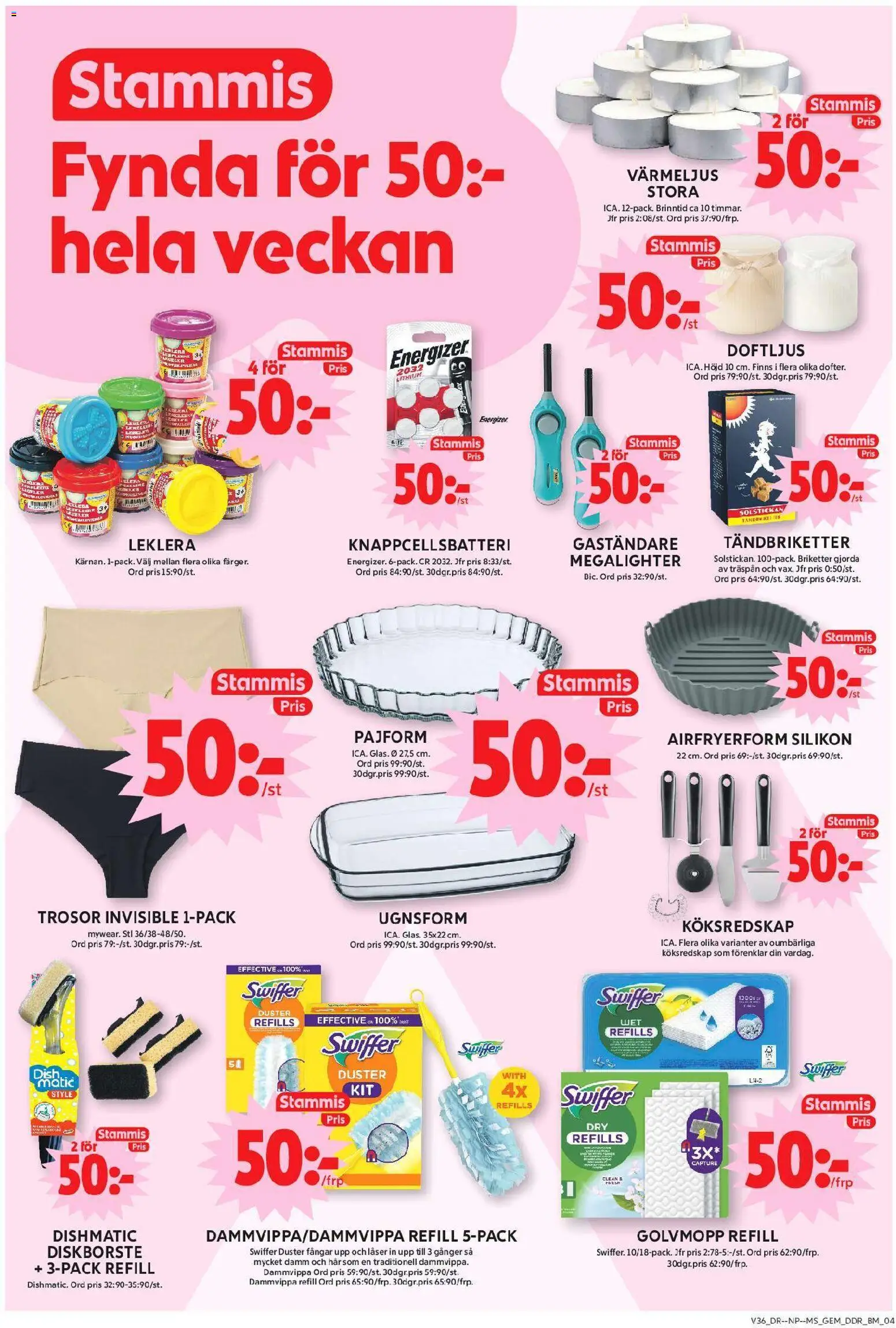ICA Maxi reklamblad aktuell från 31/08/2026 | Sida: 13 | Produkter: Diskborste, Värmeljus, Doftljus, Golvmopp