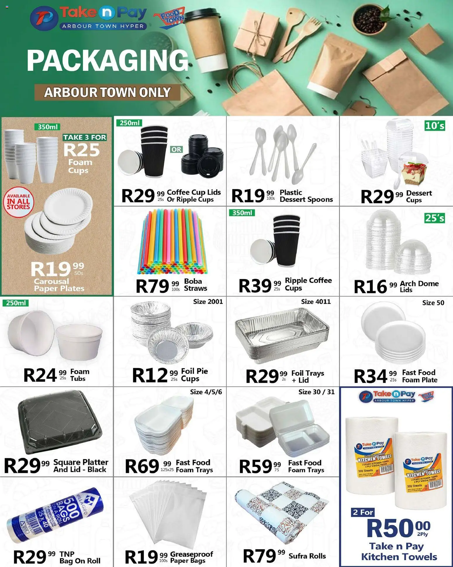 New Take n Pay catalogue – valid from 09.03.2026 | Page: 38 | Products: Arch, Foam, Paper, Paper plates
