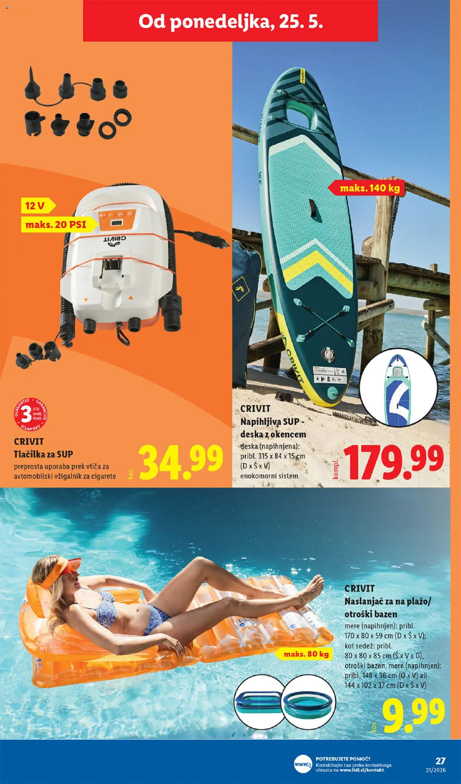 Novi Lidl katalog ponudbe – veljaven od 21.05.2026 | Stran: 53 | Izdelki: Bazen, Sup, Naslanjač