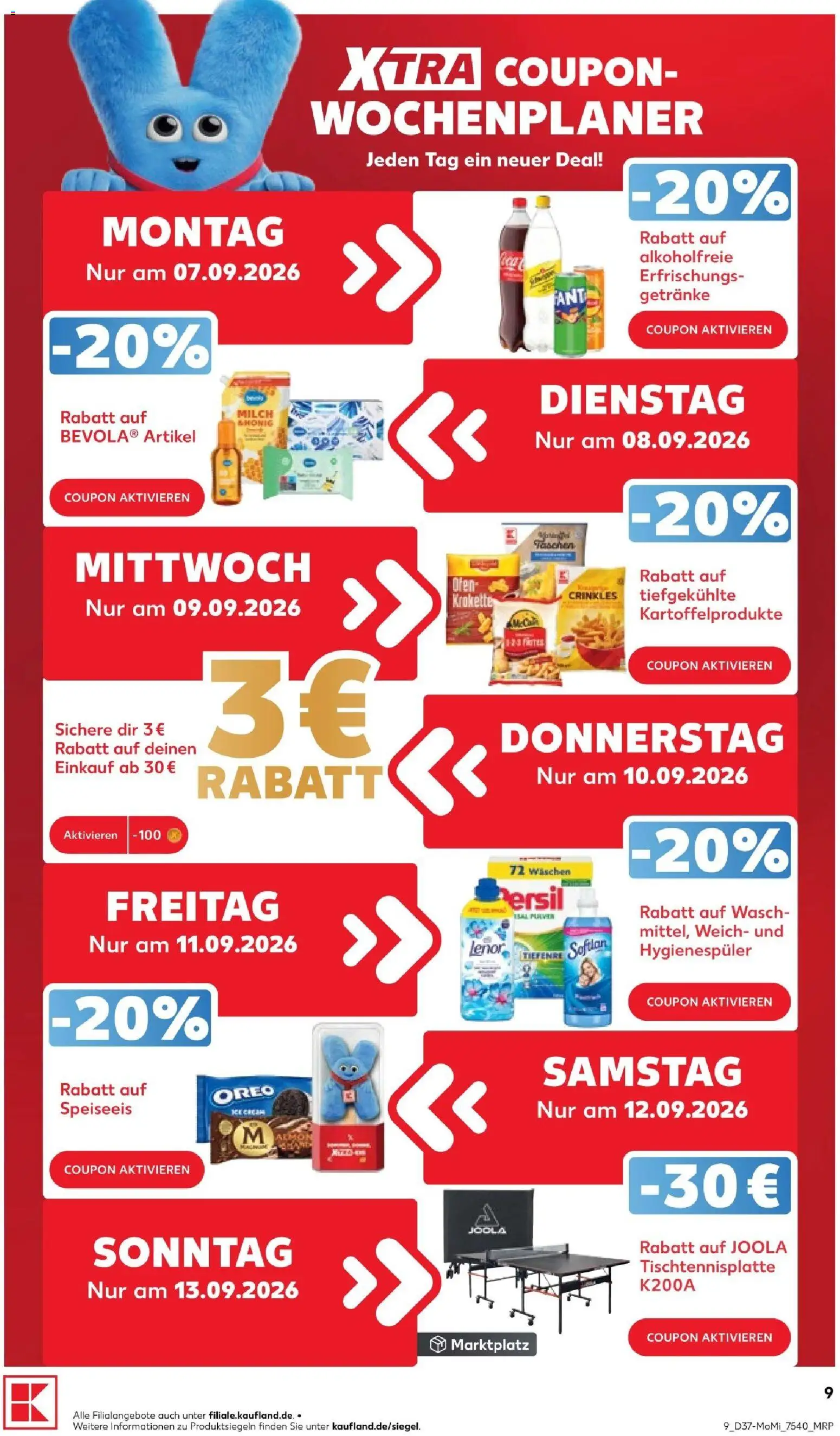 Kaufland Prospekt – gültig ab 07.09.2026 | Seite: 9 | Produkte: Lenor, Milch, Taschen, Persil