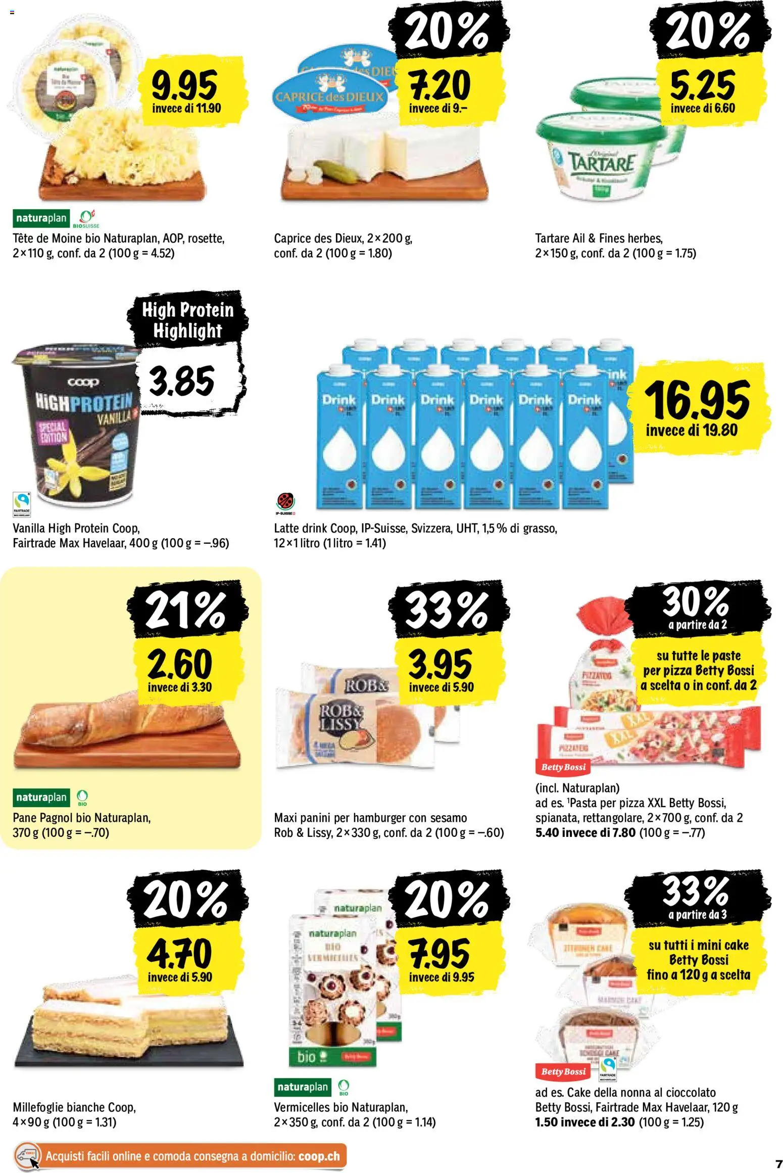 Coop aktionen IT – gültig ab 01.10.2026 | Seite: 7 | Produkte: Pane, Burger, Pizza, Pasta