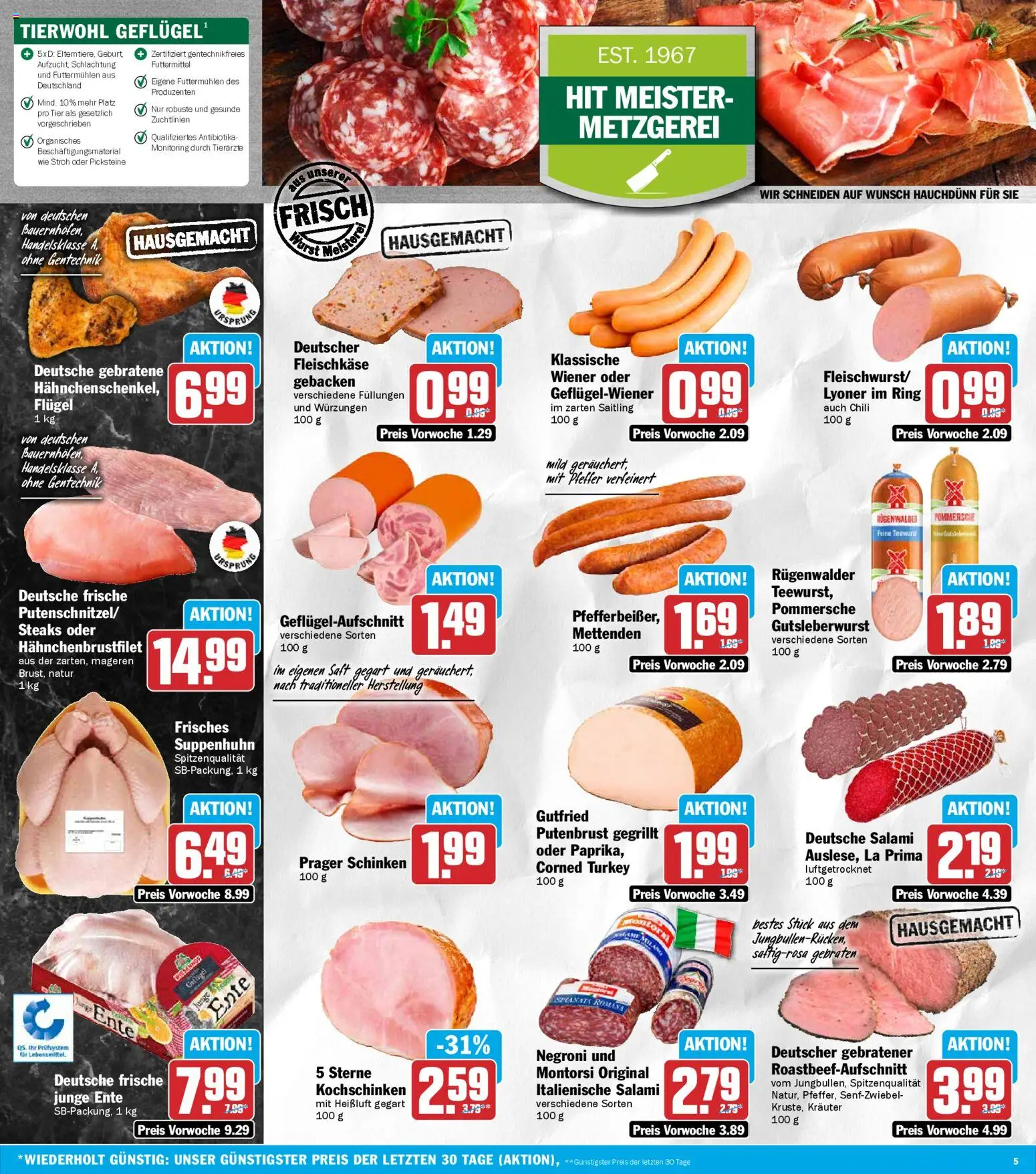 HIT Prospekt 	 – gültig ab 09.03.2026 | Seite: 5 | Produkte: Pfeffer, Salami, Schinken, Ente