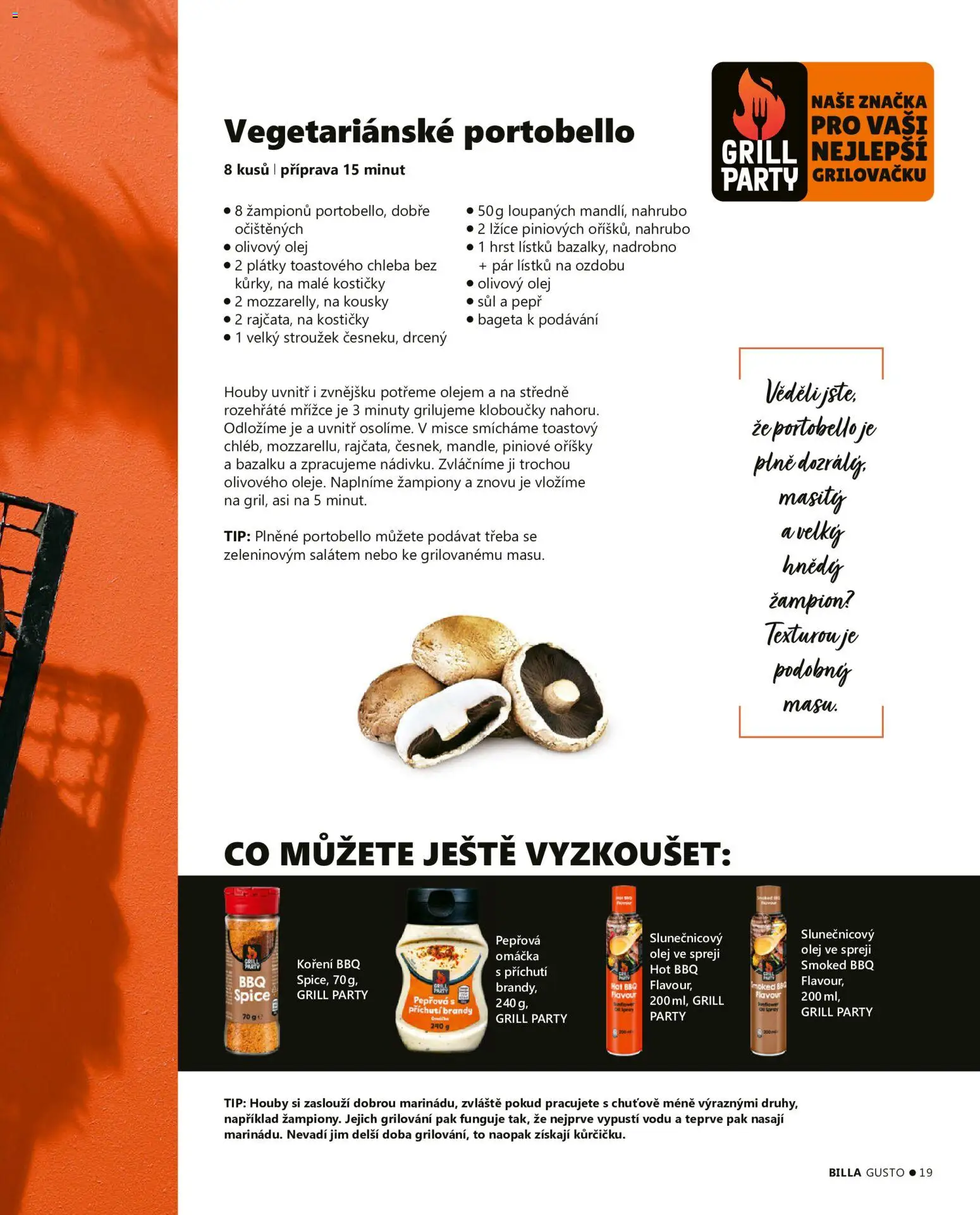 Billa leták - Gusto: Léto 2026 od 01.06.2026 | Strana: 19 | Produkty: Olivový olej, Grilování, Chleba, Oříšky