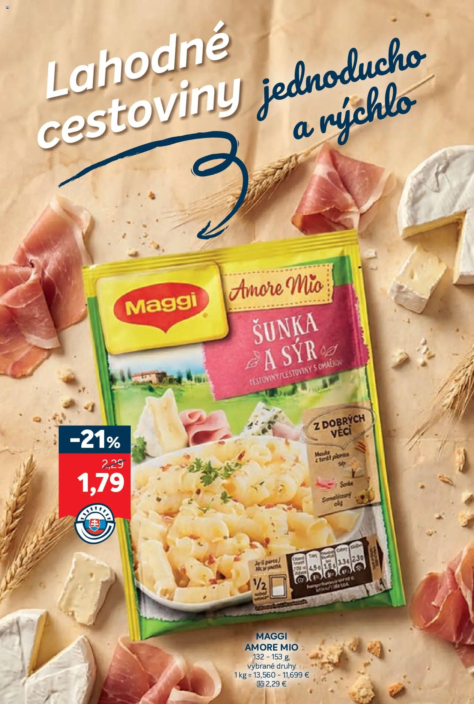 Nové Kraj akcie – leták je platný od 13.08.2026 | Strana: 8 | Produkty: Syr, Šunka, Cestoviny