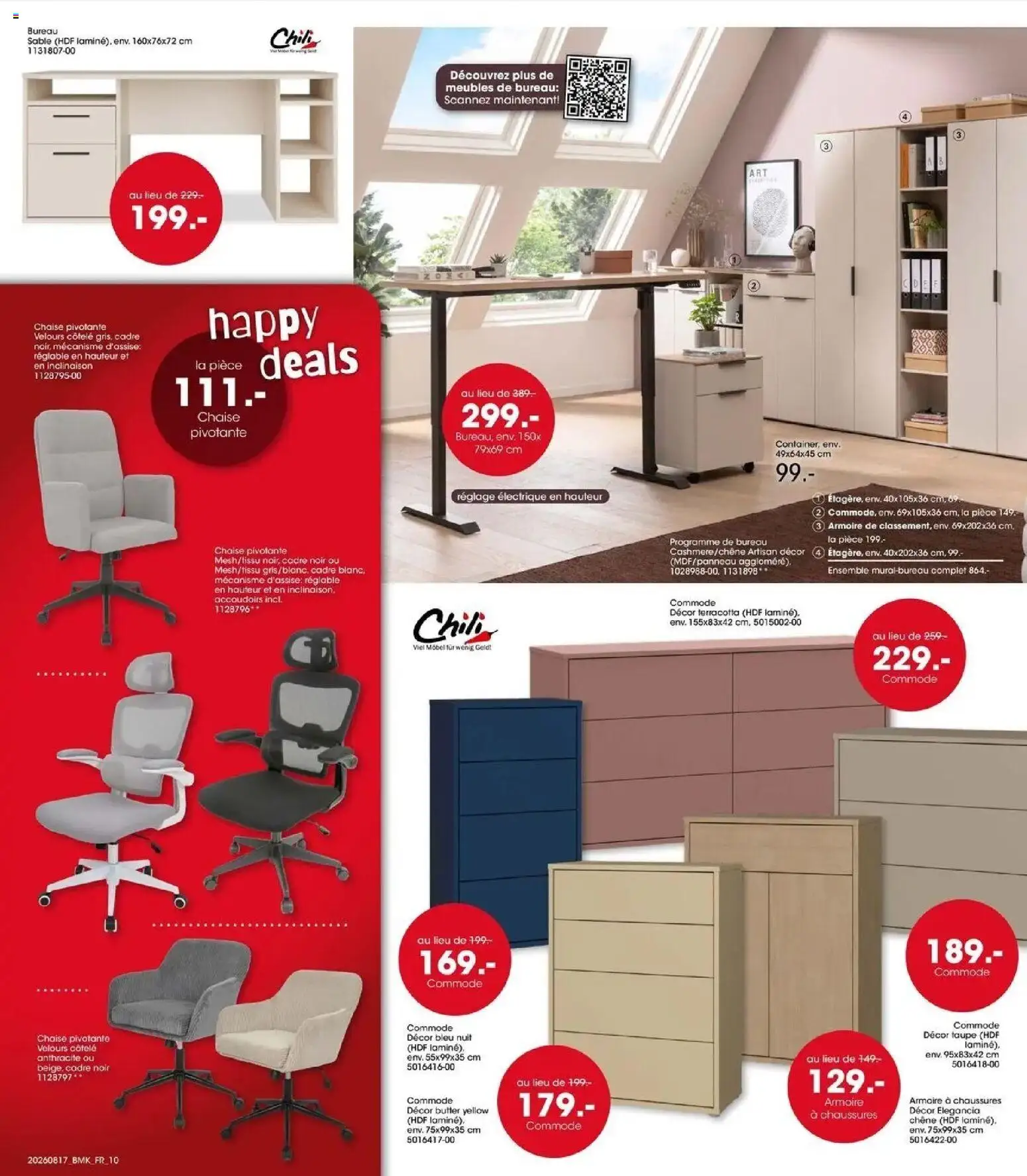 Möbel Martin - Möbel Martin: Offres hebdomadaires à partir du 17/08/2026 - promo en ligne | Page: 10 | Produits: Bureau, Commode, Chaise, Cadre
