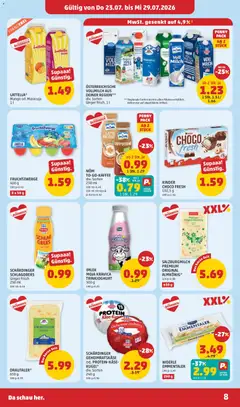 Penny Markt Flugblatt ab 23.07.2026 gültig | Seite: 8 | Produkte: Mango, Milch
