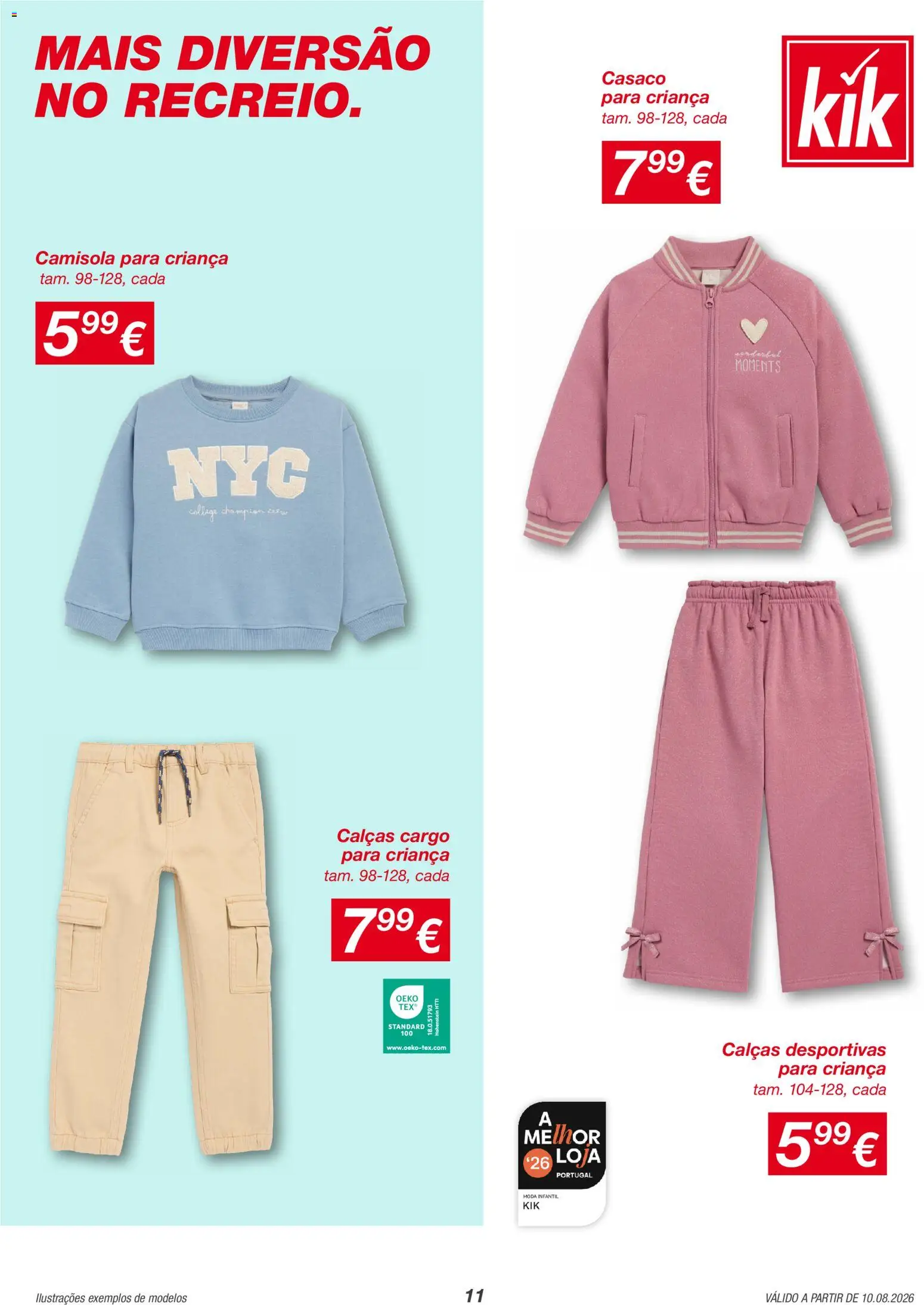 KIK folheto │ válido de 10/08/2026 | Página: 11 | Produtos: Casaco, Calças, Camisola