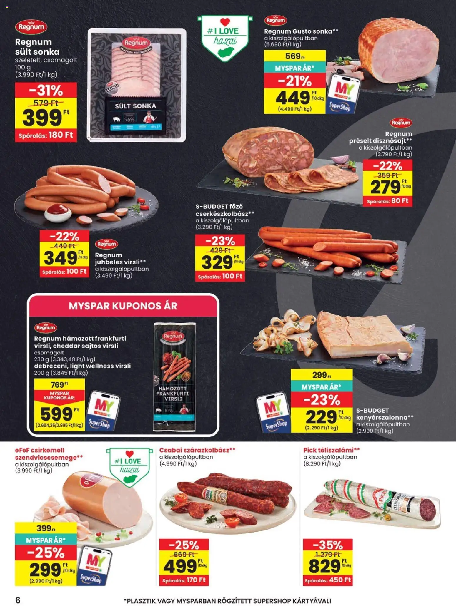 Spar akciós ujság - amely érvényes a következő dátumtól: 2026.09.10. | Oldal: 6