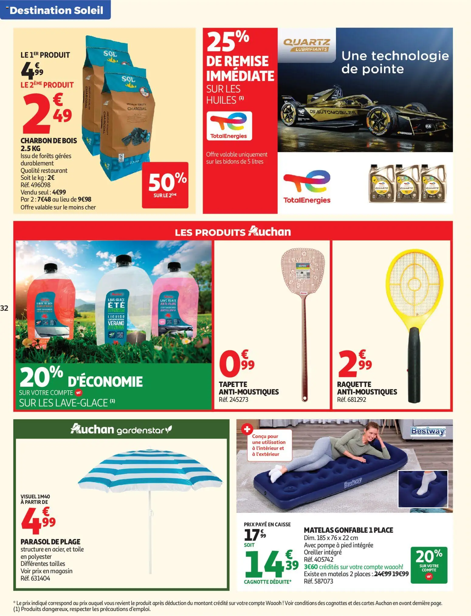 {H1} | Page: 32 | Produits: Charbon De Bois, Matelas, Oreiller, Parasol