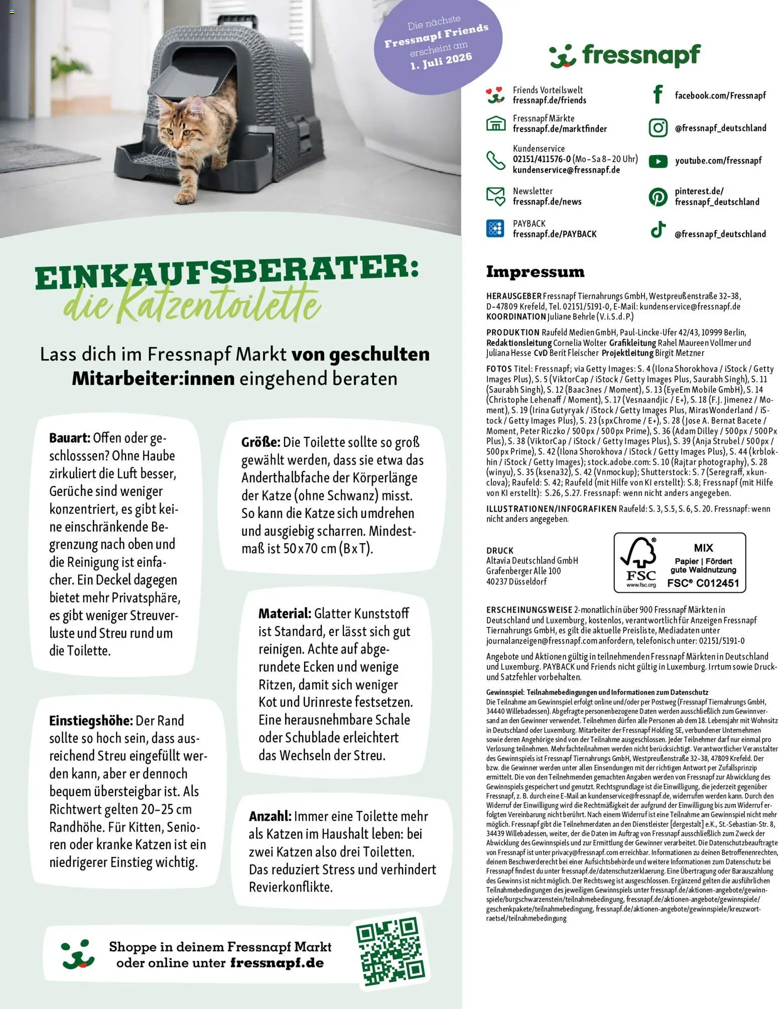 Fressnapf Friends Magazin – gültig ab 01.05.2026 | Seite: 54 | Produkte: Toilette, Uhr
