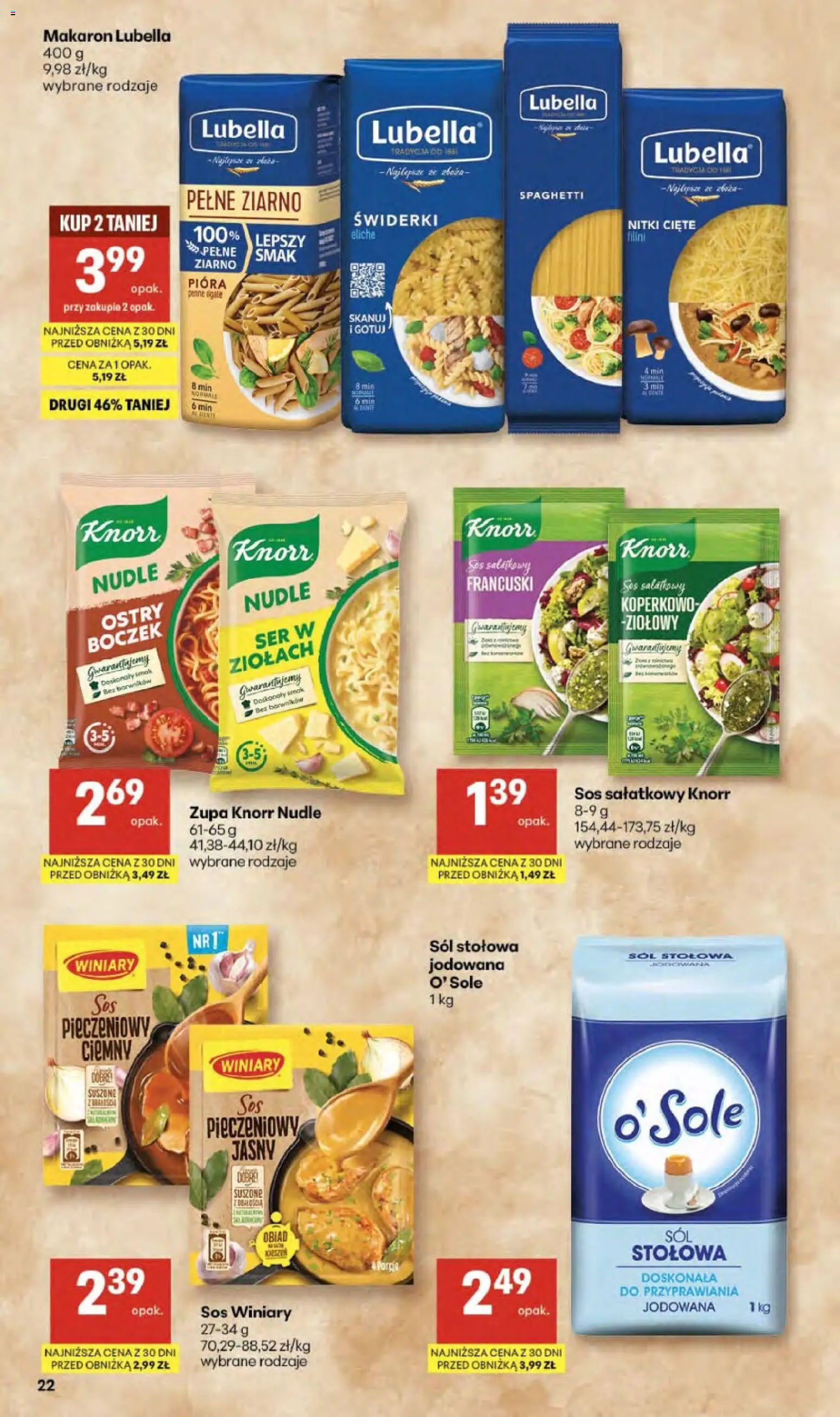 Delikatesy Centrum gazetka - Sklepy Własne od 14.05.2026 | Strona: 22 | Produkty: Penne, Ser, Makaron, Sos