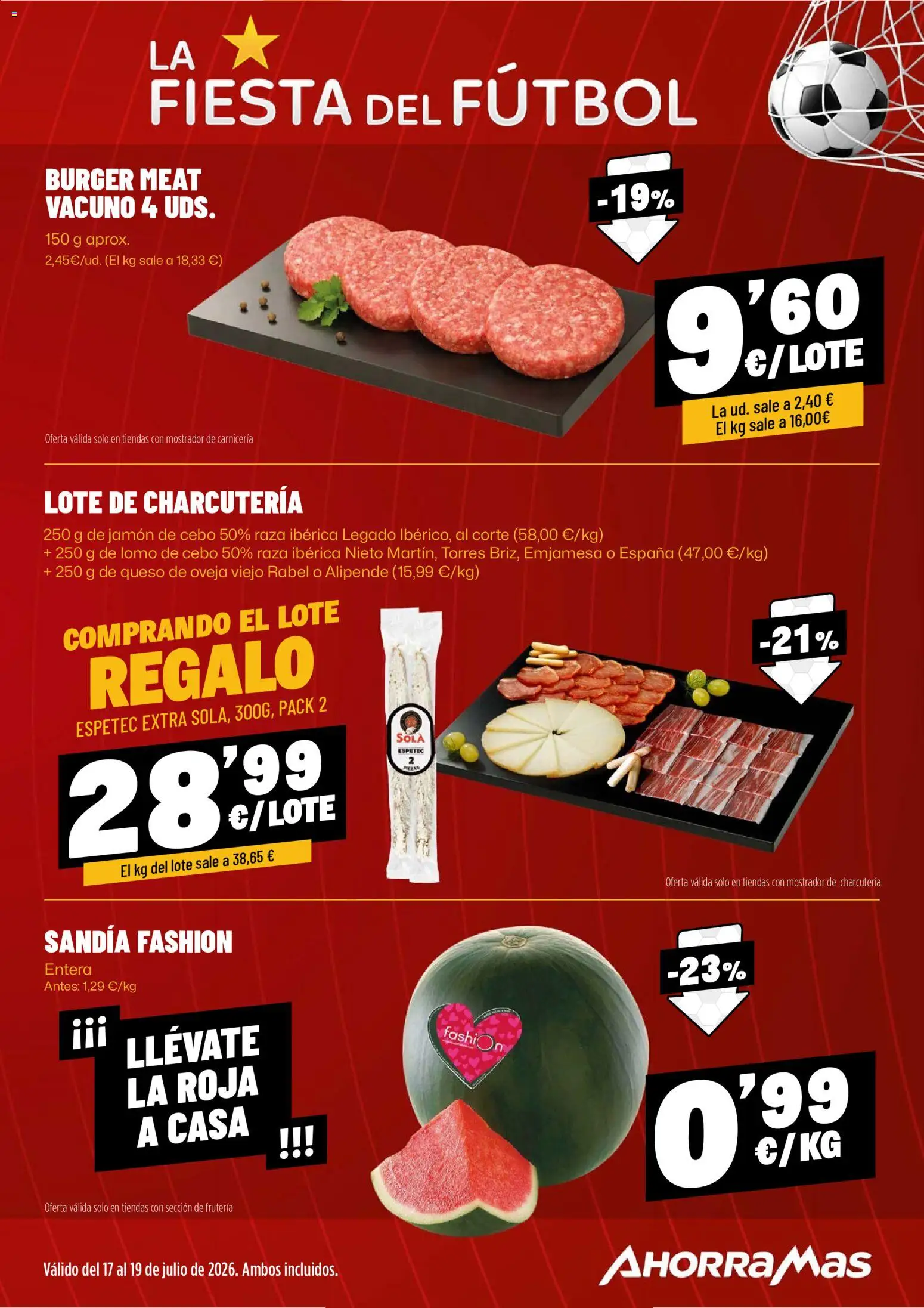 AhorraMas folleto │ válido desde el 16/07/2026 | Página: 9 | Productos: Queso de oveja, Queso, Jamón, Sandía
